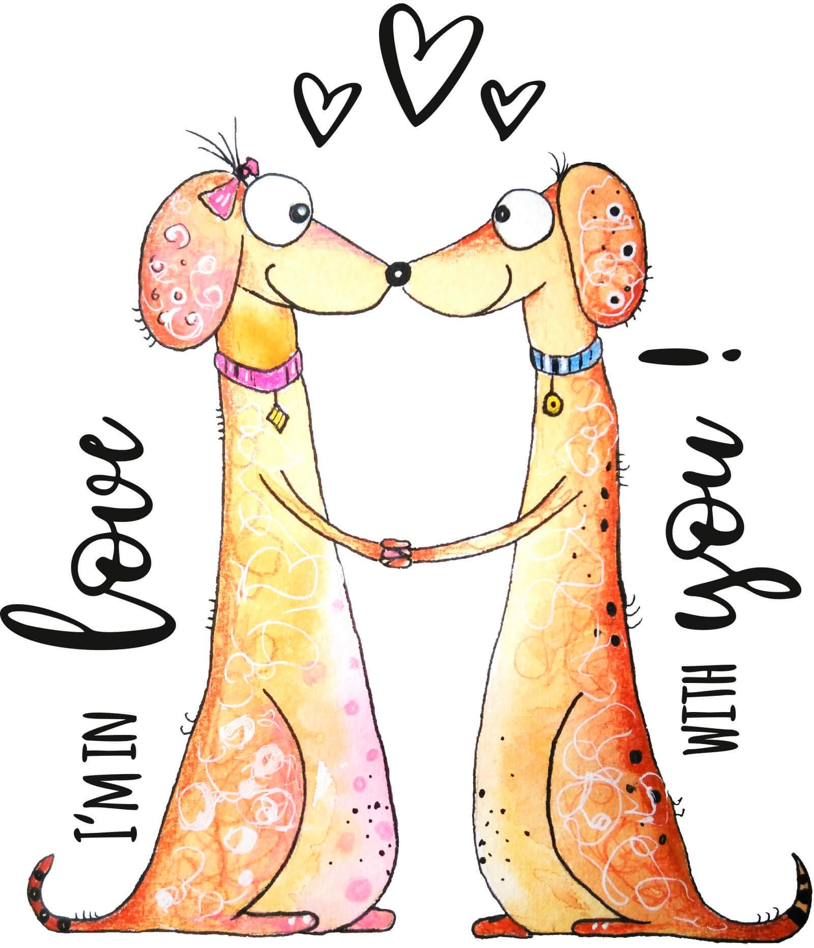 Image of Wall-Art Wandtattoo »Verliebte Dackel« bei Ackermann Versand Schweiz