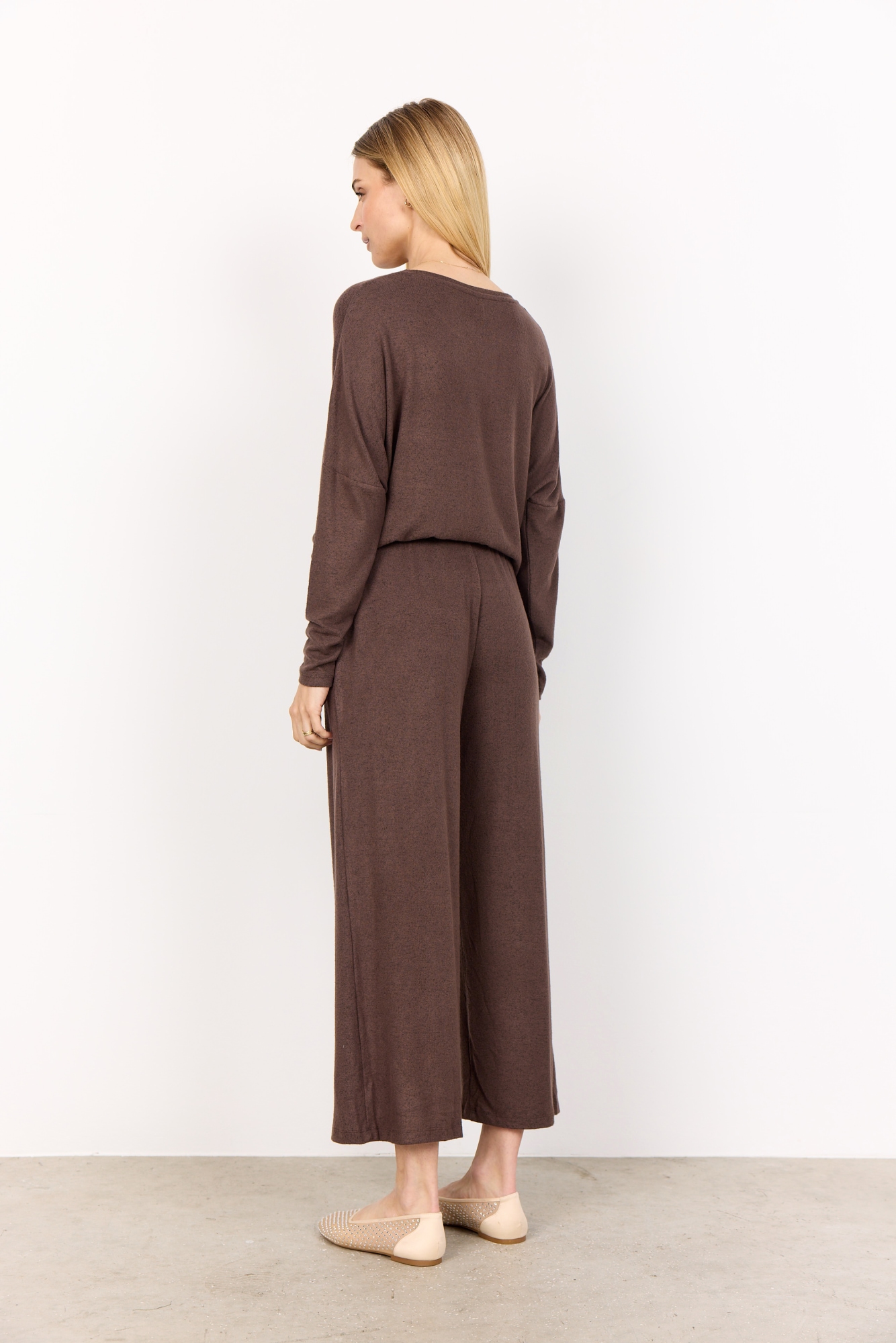 soyaconcept Rundhalsshirt »SC-BIARA 1«, bequemer Pullover, elastische Viskose-Qualität in melierter Optik