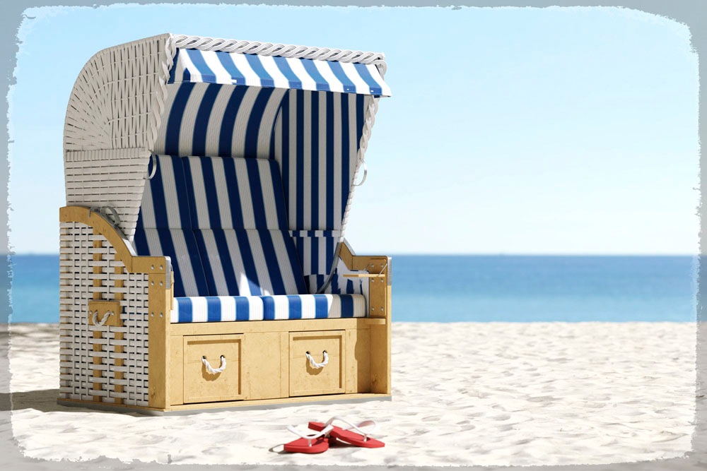 Image of queence Metallbild "Beach Day" Strand 1 Stk. tlg.