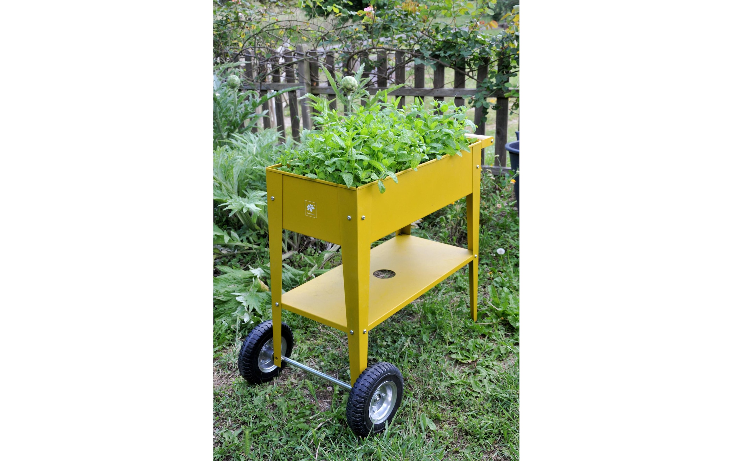 Herstera Garden Hochbeet »Urban Garden Trolley, 75 x 35 x 80 cm, Mustard«