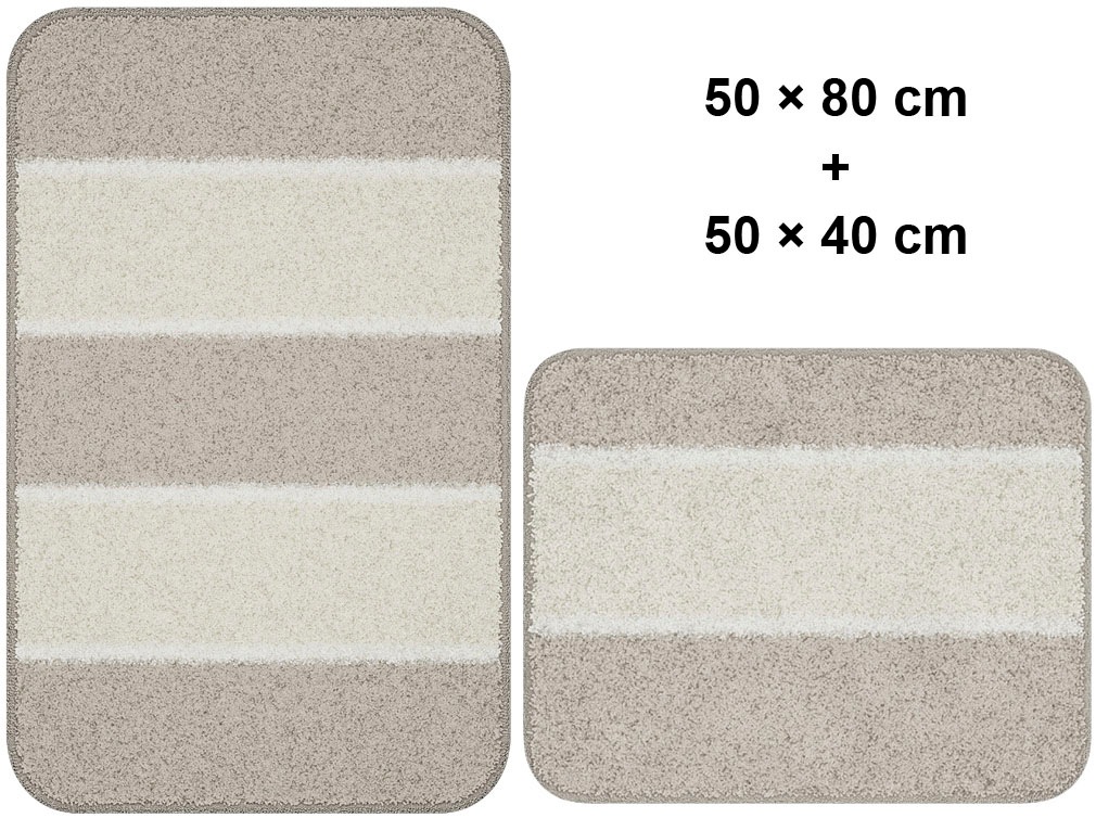 Linea Due Badematte »Waymore«, rutschhemmend beschichtet, fussbodenheizungsgeeignet