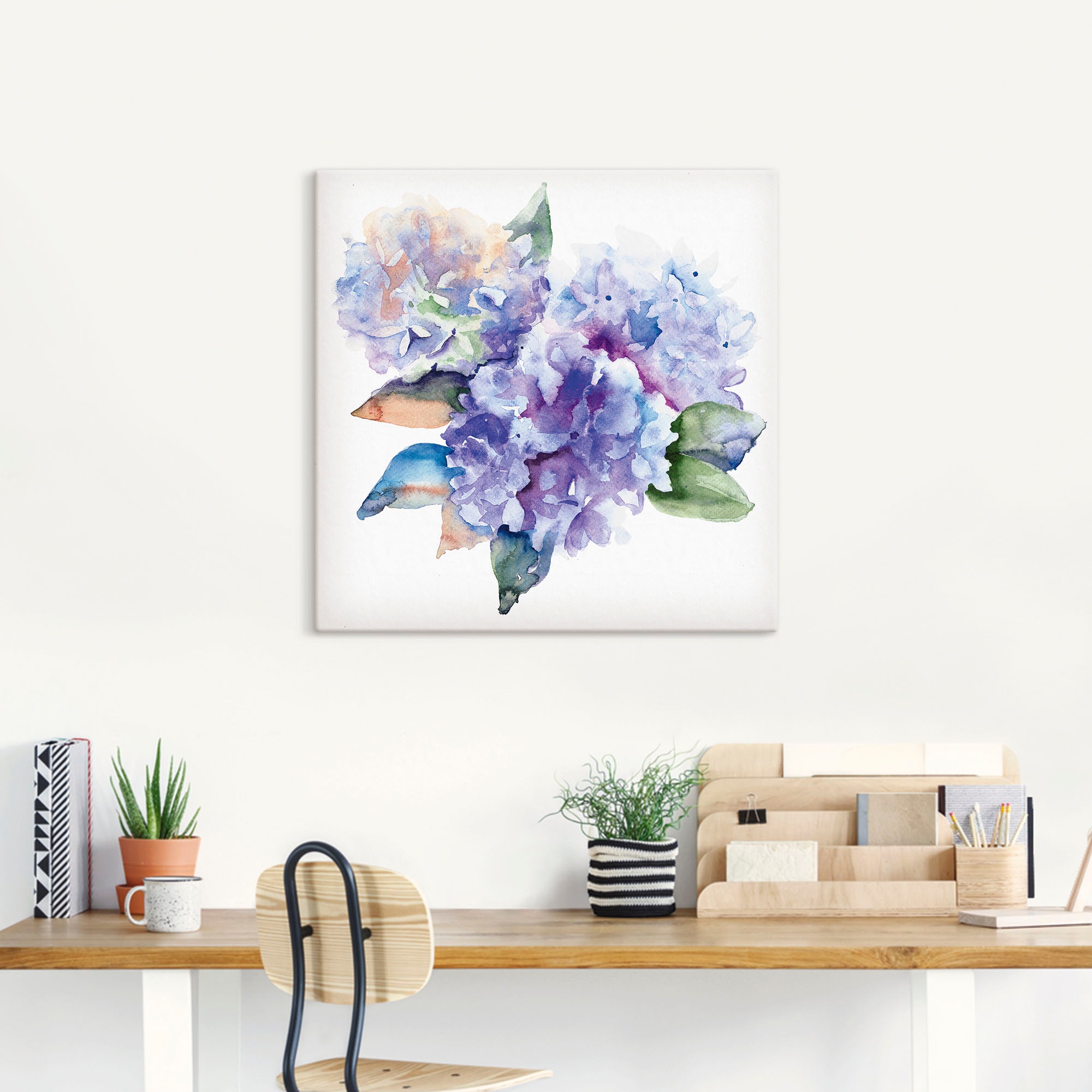 Artland Wandbild »Hortensien«, Blumen, (1 St.), als Leinwandbild, Poster in verschied. Grössen