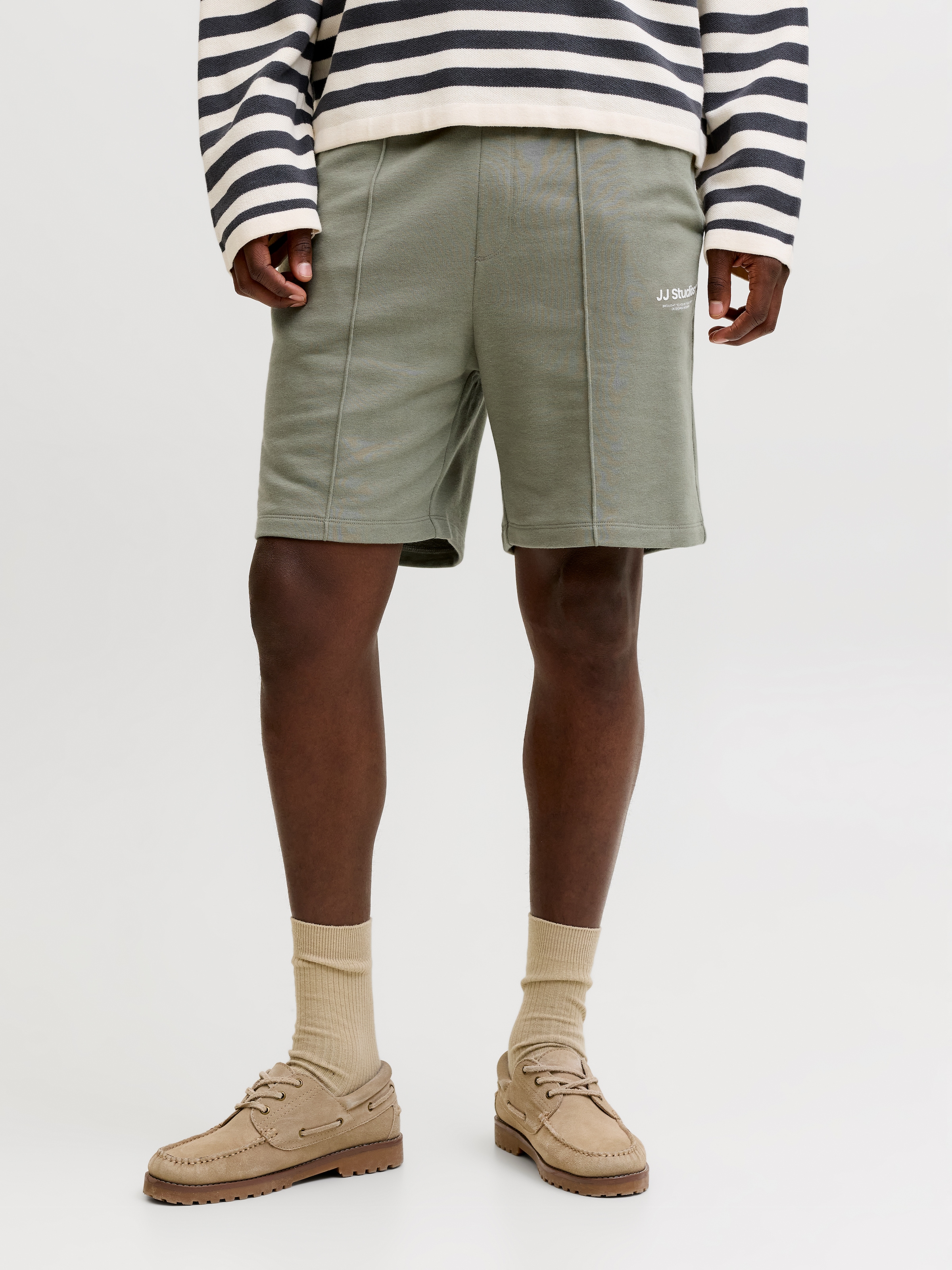 Jack & Jones Sweatshorts »JPSTKANE SOHO SWEAT SHORTS MID SN«  mélange de coton, coupe ample
