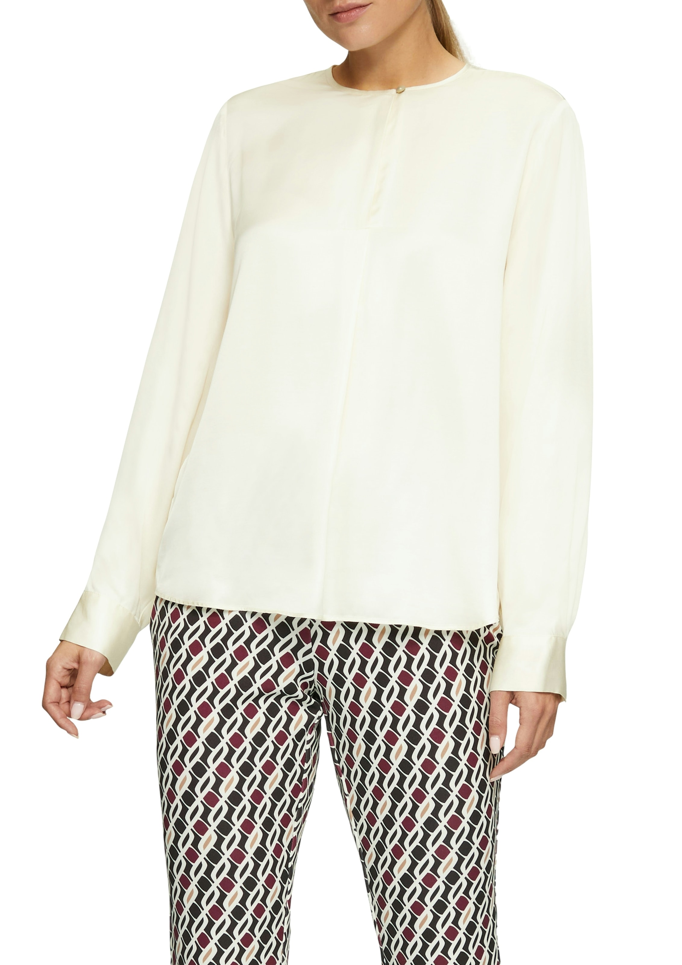Image of s.Oliver BLACK LABEL Satinbluse mit Manschette an Ärmel