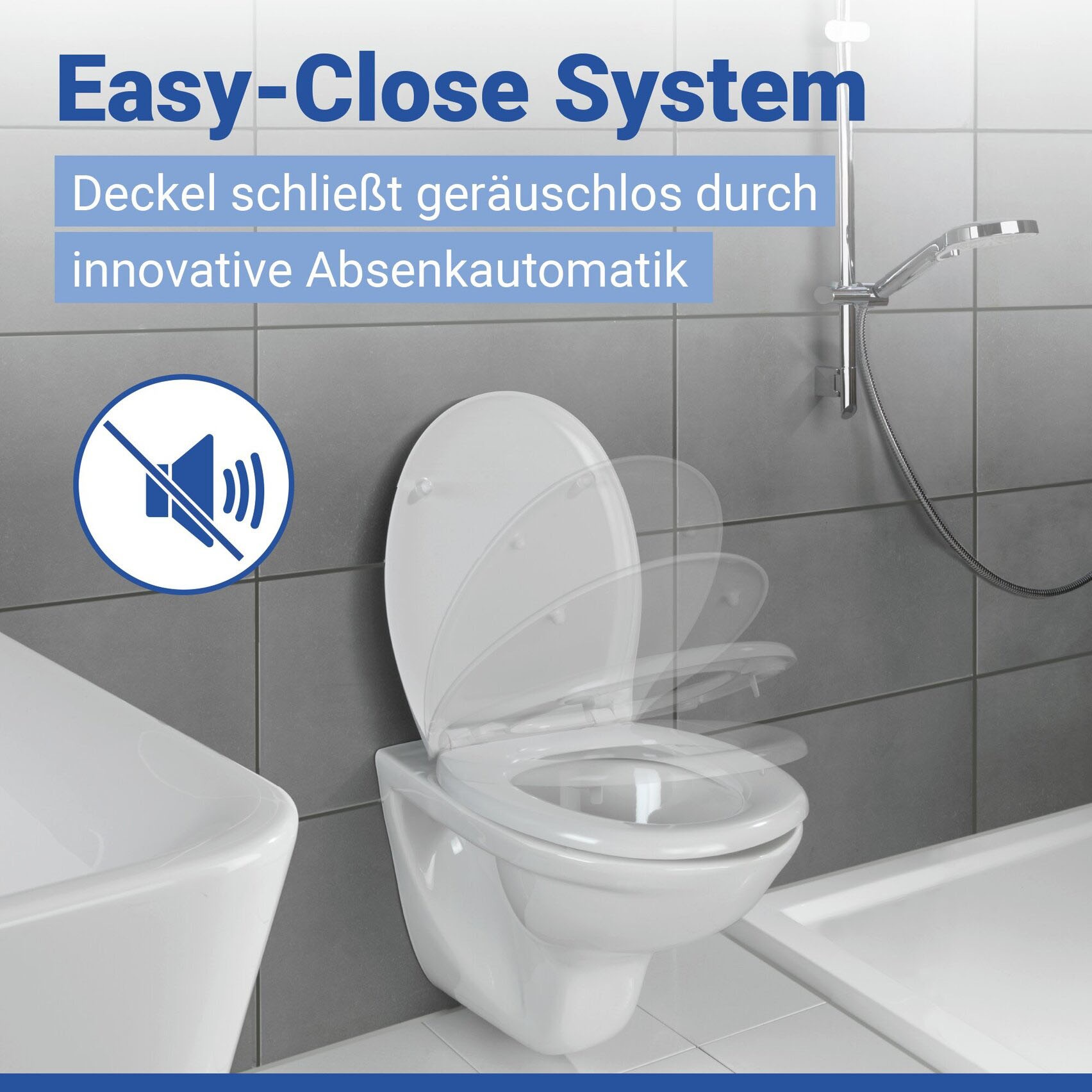 WENKO WC-Sitz »Rieti« strapazierfähiger Toilettensitz, belastbar bis 350 kg, Absenkautomatik