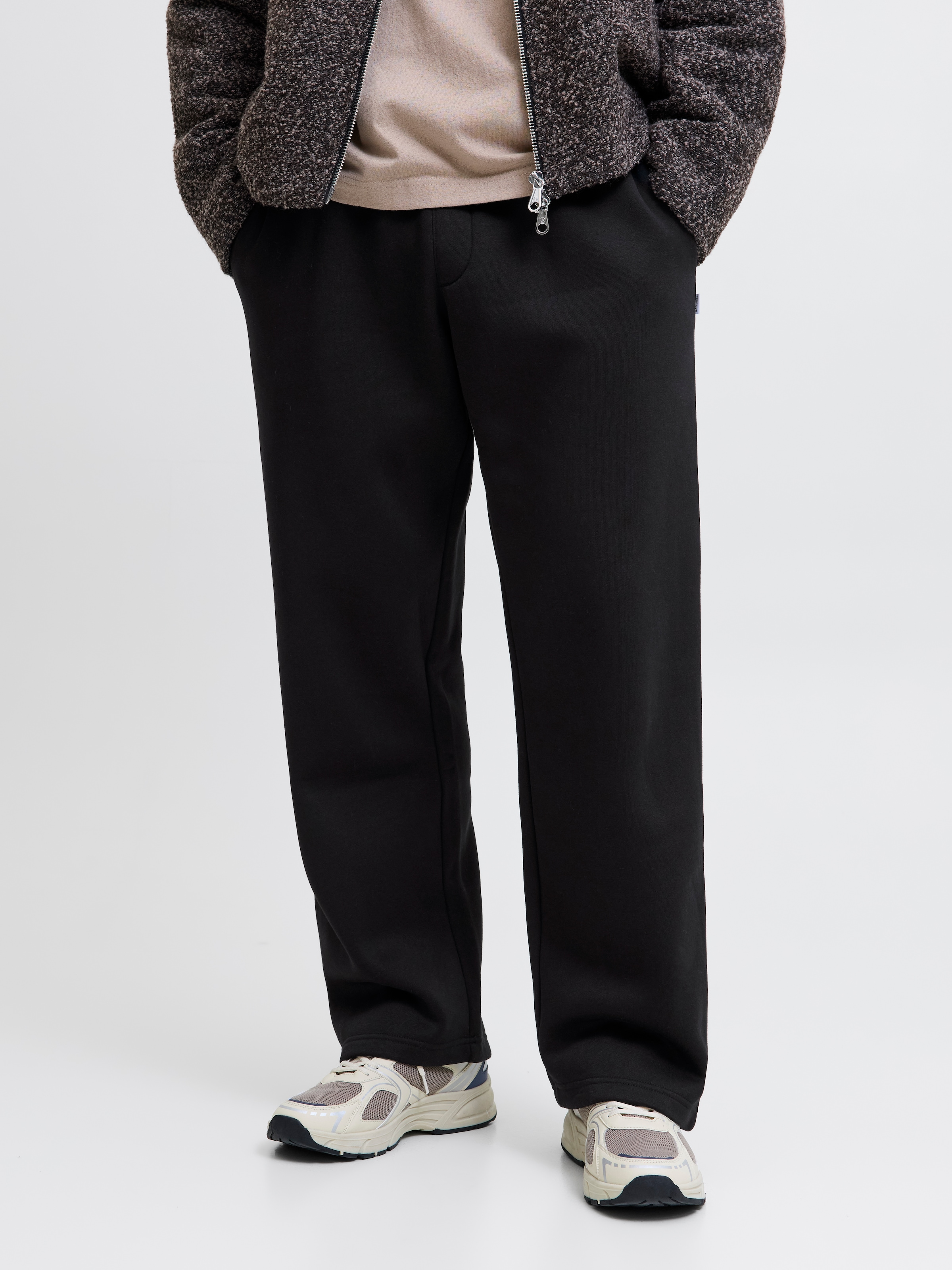 Image of Jack & Jones Sweathose "JPSTBILL BRADLEY SWEAT PANT" Materialmix, weit