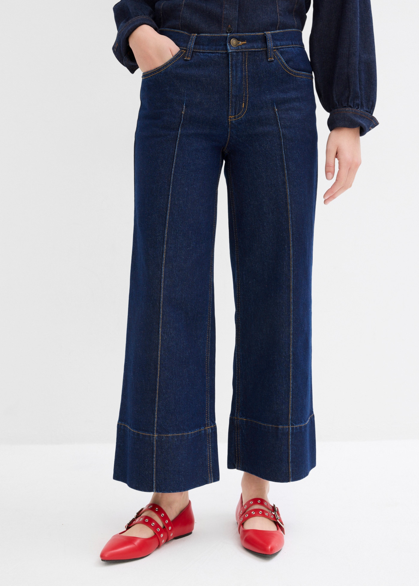Image of bonprix 7/8-Jeans lockere Passform, verkürztes Bein, mit Elasthan-Anteil, aus Baumwolle