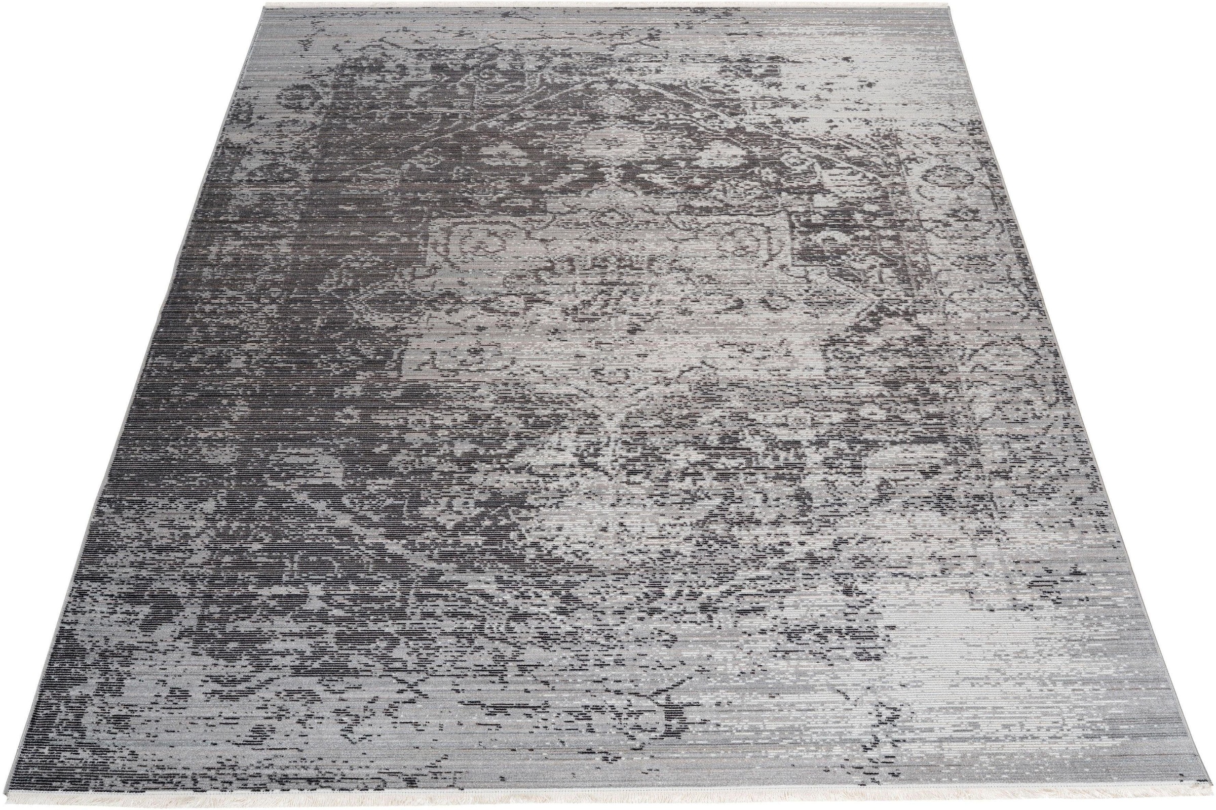 Image of Home affaire Teppich »Bruno«, rechteckig, 5 mm Höhe, Vintage Design, mit Fransen, Wohnzimmer bei Ackermann Versand Schweiz