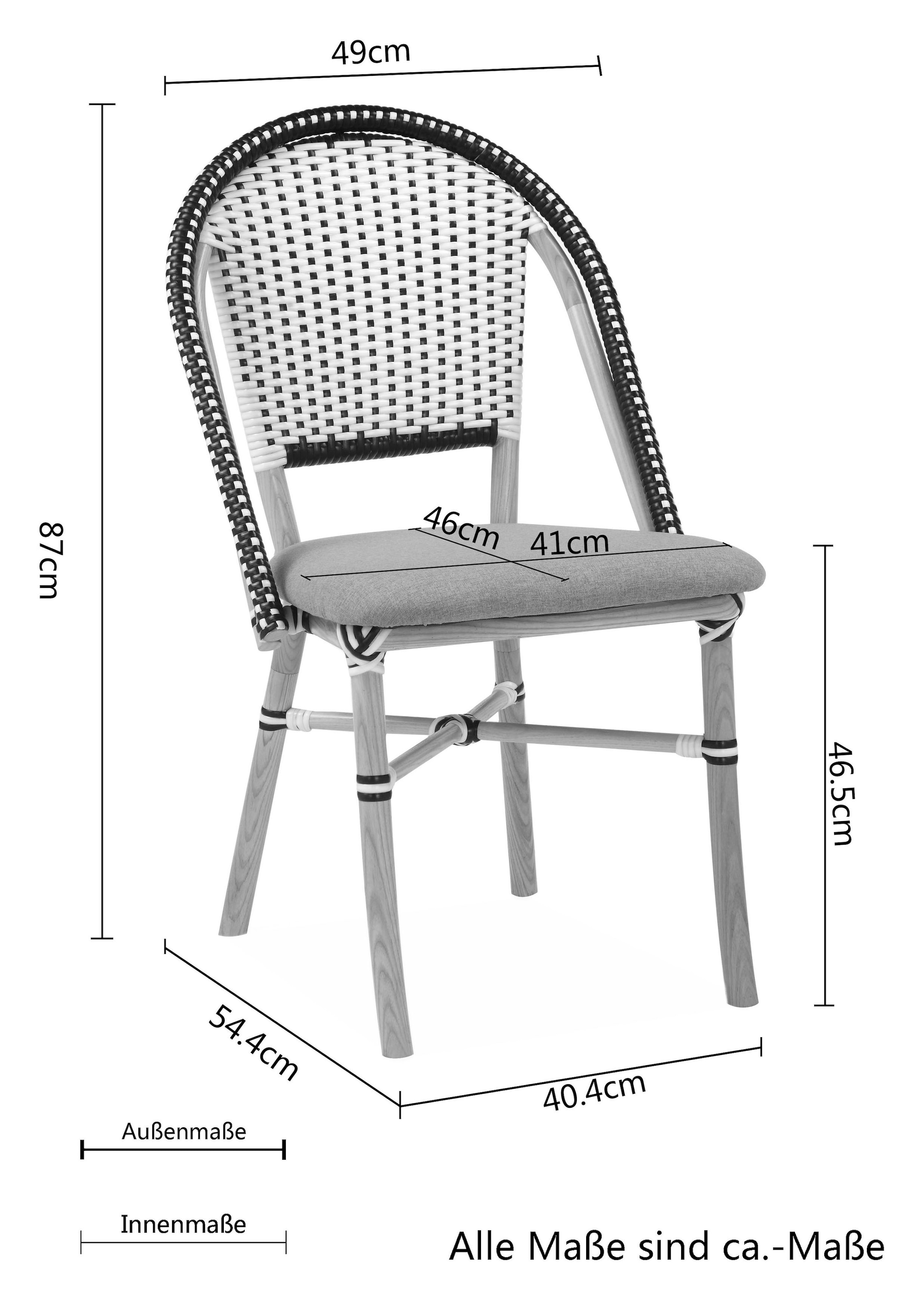 Home affaire Esszimmerstuhl »Rue de Belliard«, 1 St., Webstoff Bezug, massives Eschenholz Beingestell, Sitzhöhe 46,5 cm