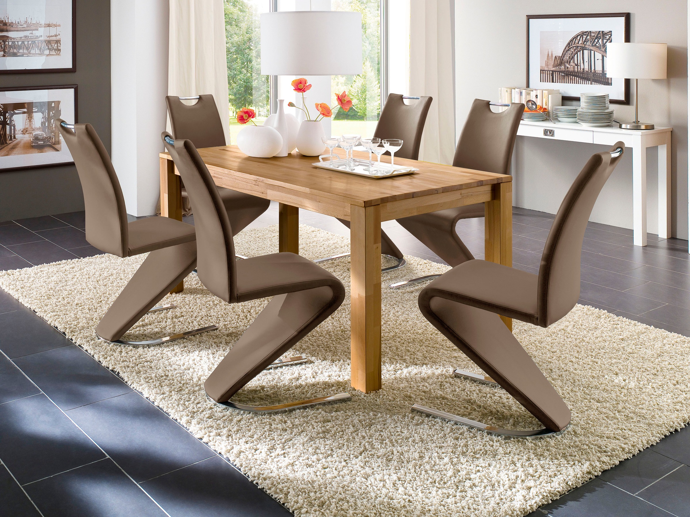 MCA furniture Freischwinger »Amado, TOPSELLER!«, (Set), 2 St., Kunstleder, 2er-, 4er-, 6er-Set, Stuhl belastbar bis 120 Kg