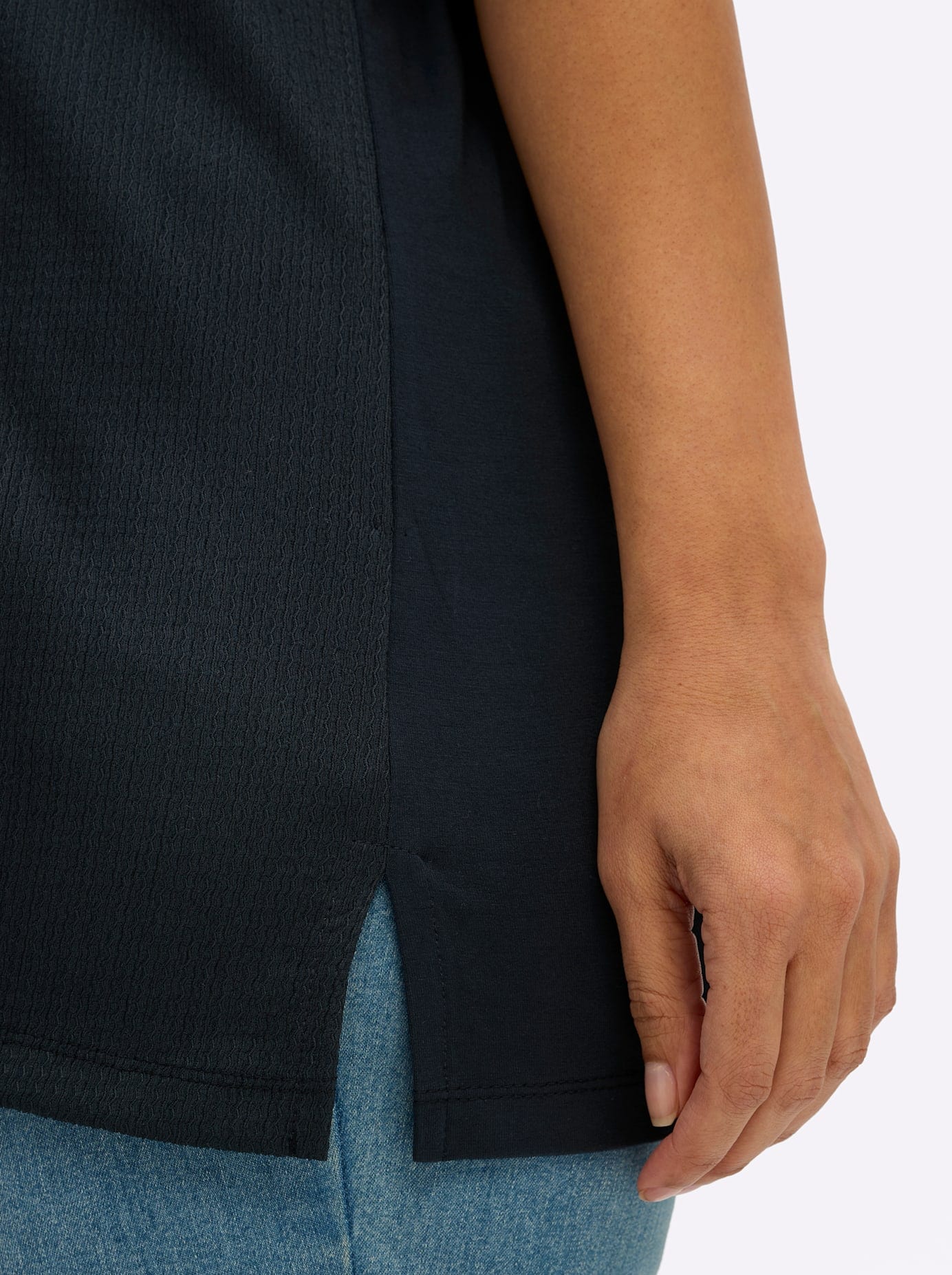 Sheego Shirt à col rond »Shirt« 1