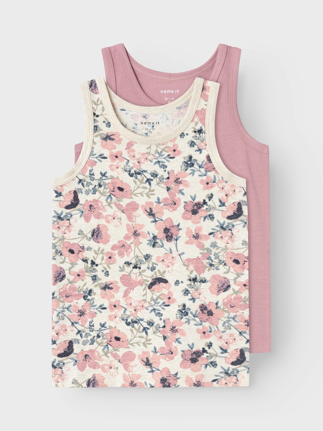 Image of Name It Unterhemd "NMFTANK TOP 2P NOSTALGIA FLOWER NOOS" Packung, 2 Stk.