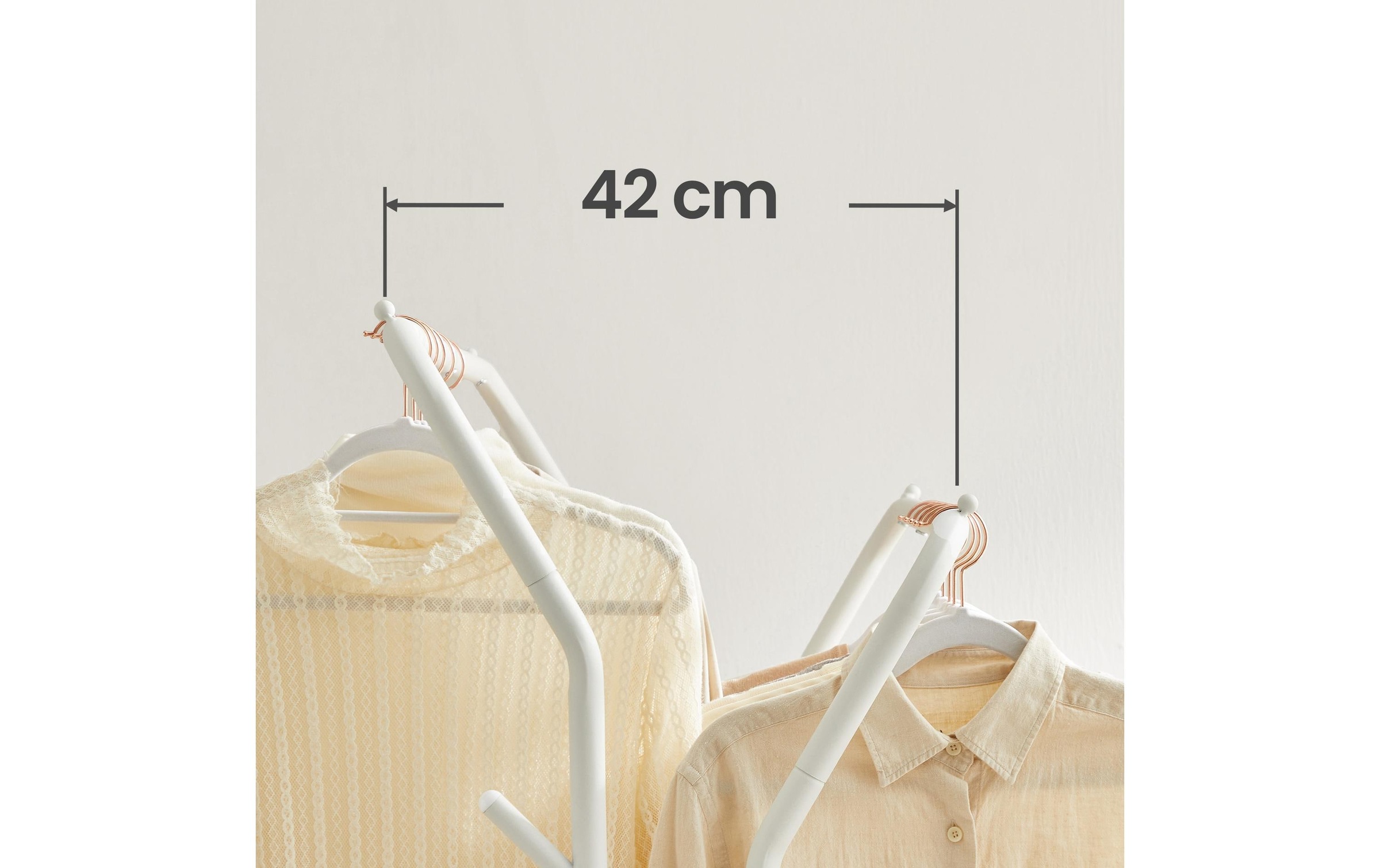 SONGMICS Kleiderständer »mit Rädern White«