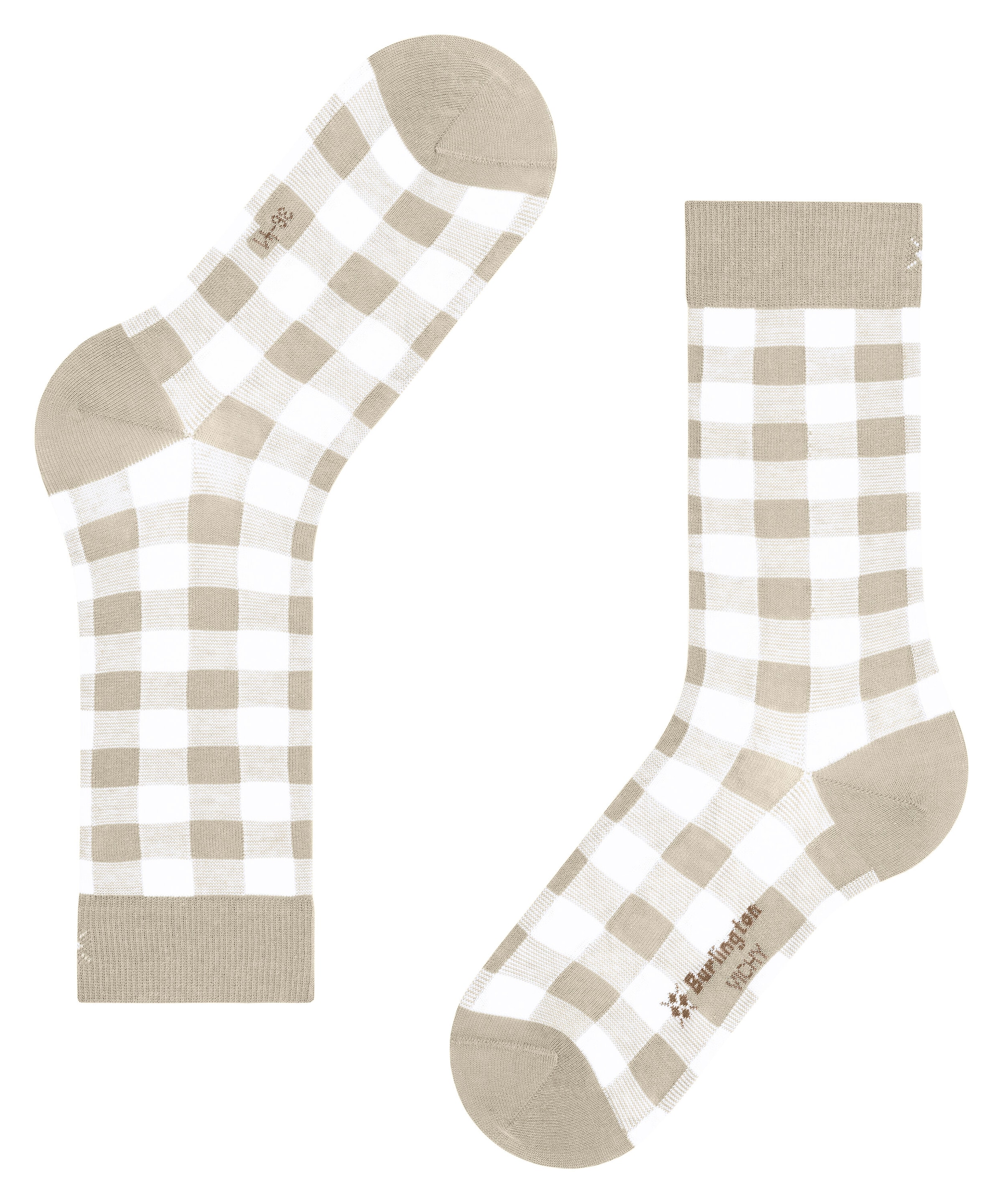Burlington Chaussettes »Vichy« Taille unique 36-41, motif à carreaux, coton peigné