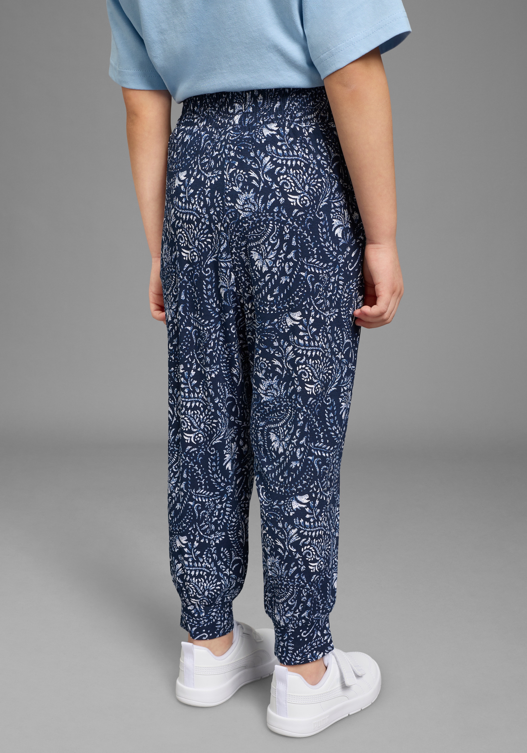 KIDSWORLD Pantalon en jersey »Viskose Haremshose«  für Mädchen, bequeme Passform, aus weichem Single Jersey