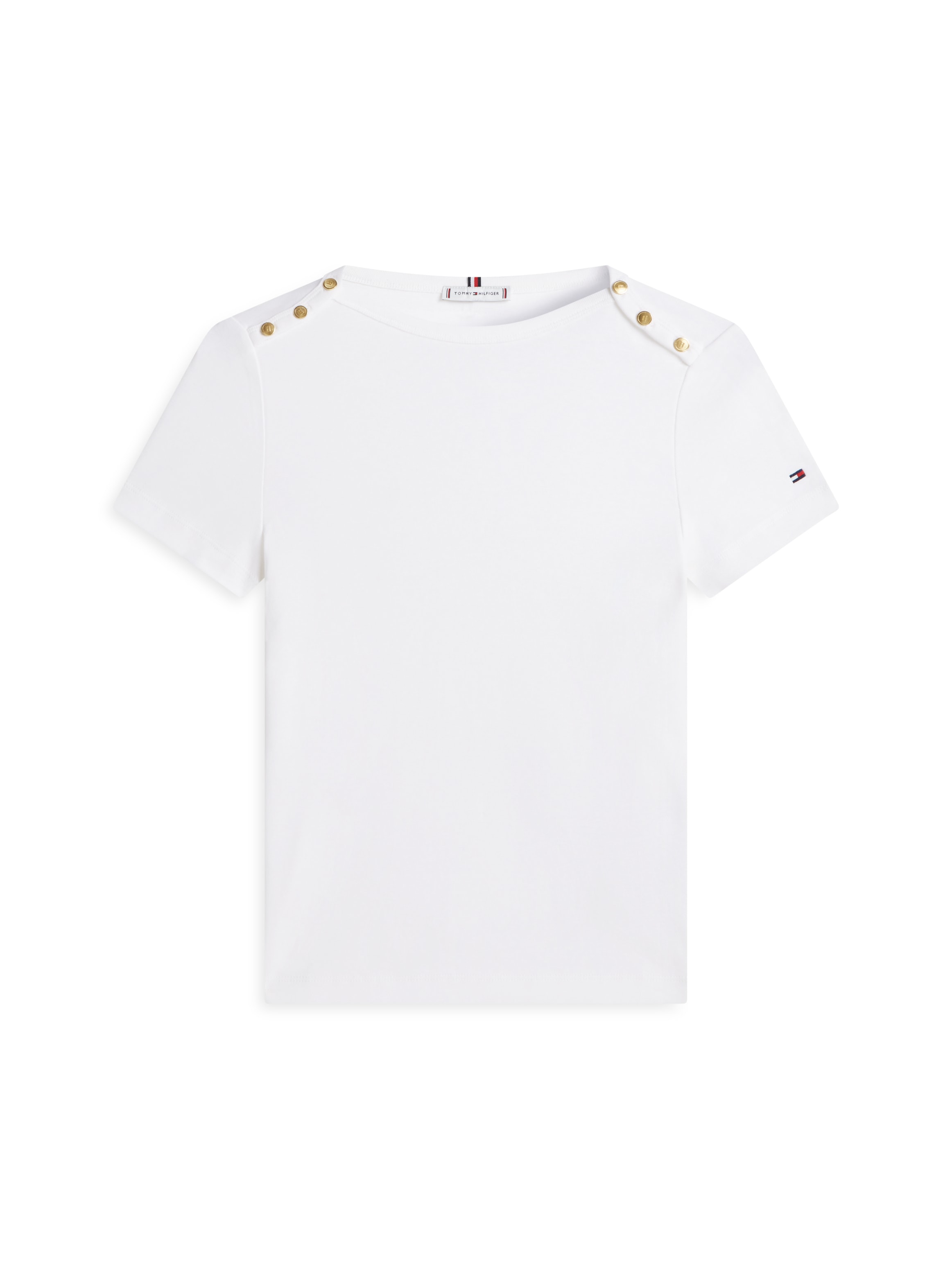 Tommy Hilfiger T-shirt à manches courtes »GOLD BUTTON SLIM SS TEE«