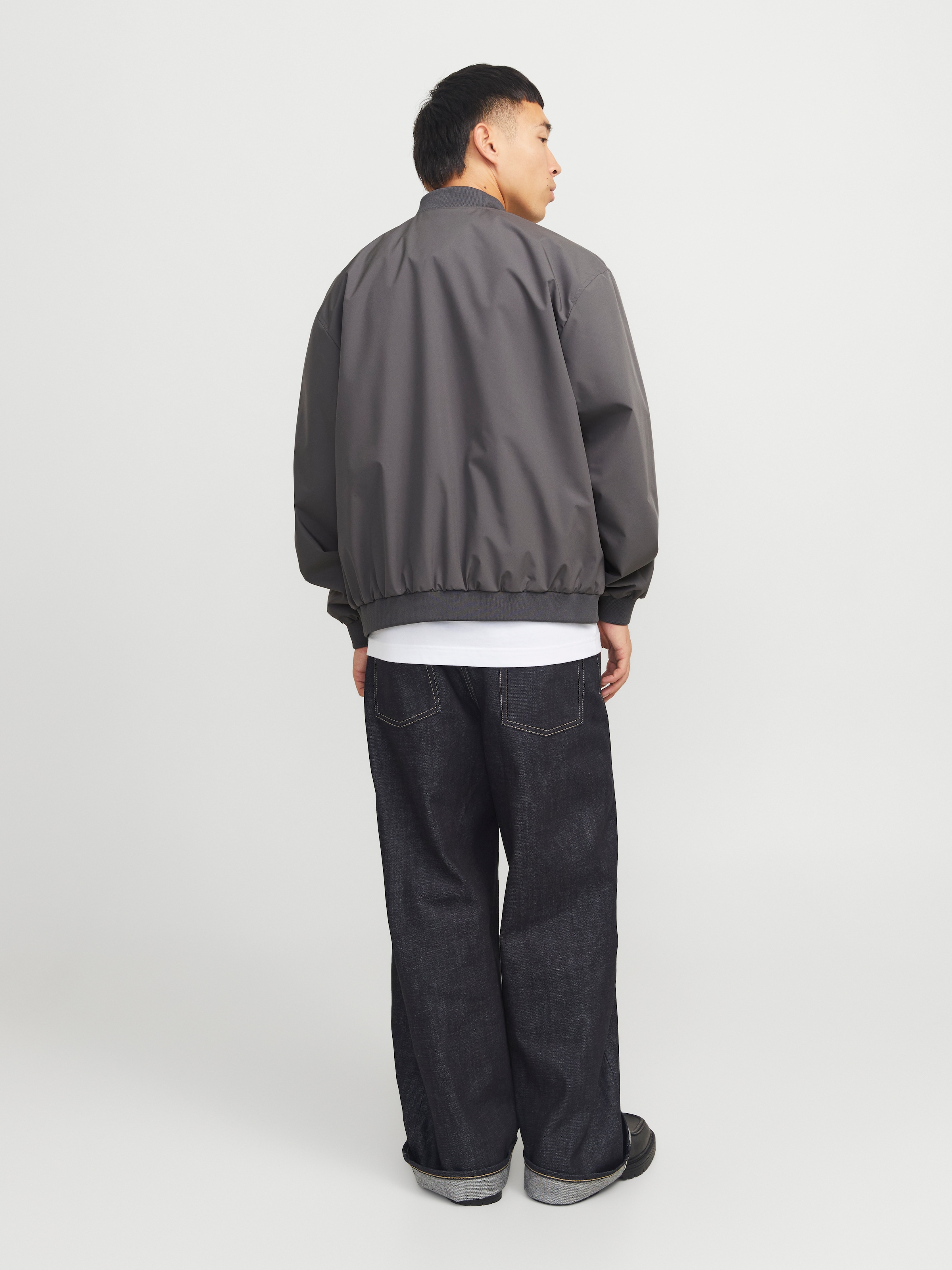 Jack & Jones Veste bomber »JJECHARGE BOMBER JACKET NOOS« sans capuche avec bord-côte côtelé