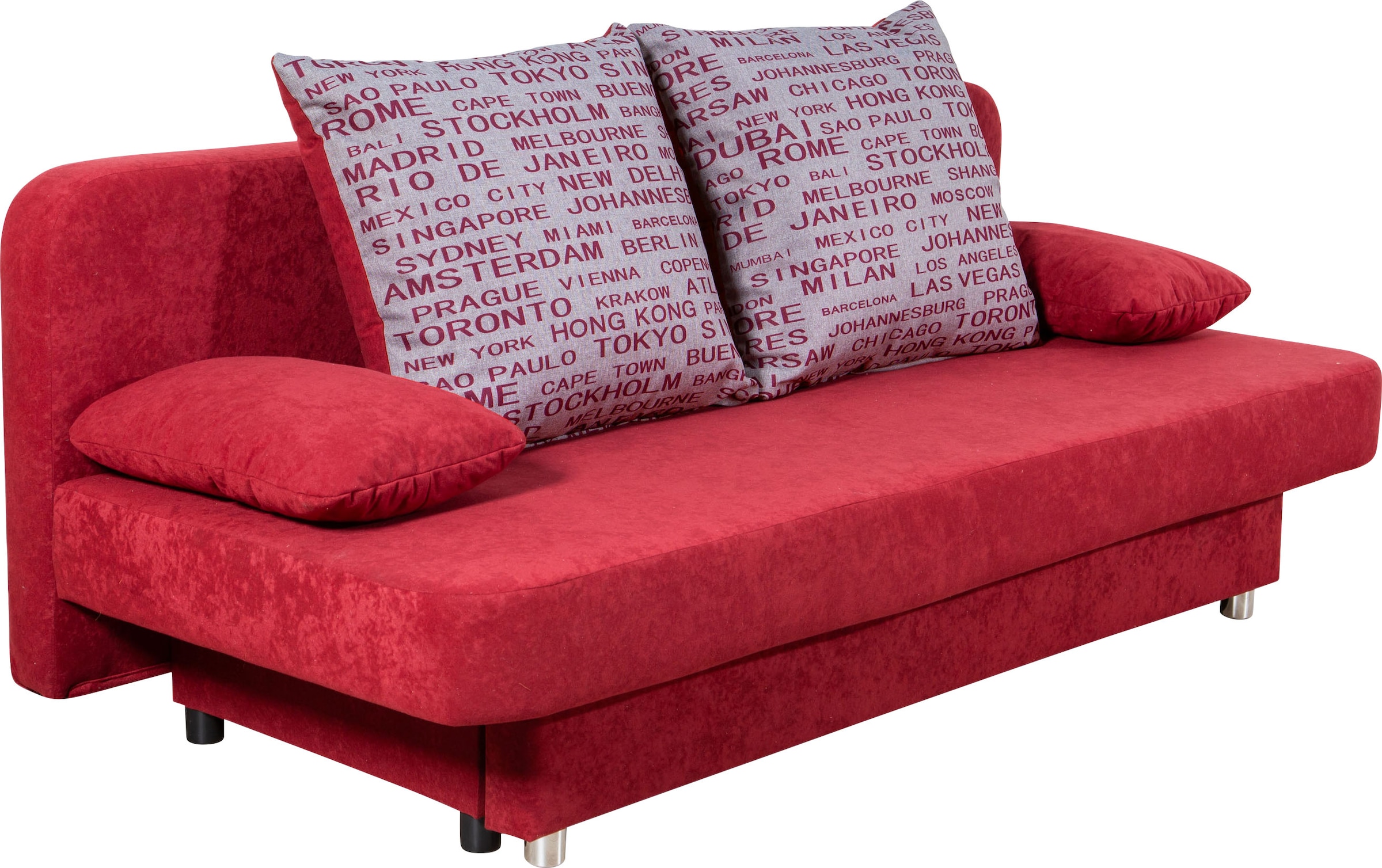 COLLECTION AB Schlafsofa »Ulla inkl. Bettfunktion und Bettkasten« Schlafsofa,Bettfunktion,Bettkasten,inkl. Rückenkissen,Armlehnekissen