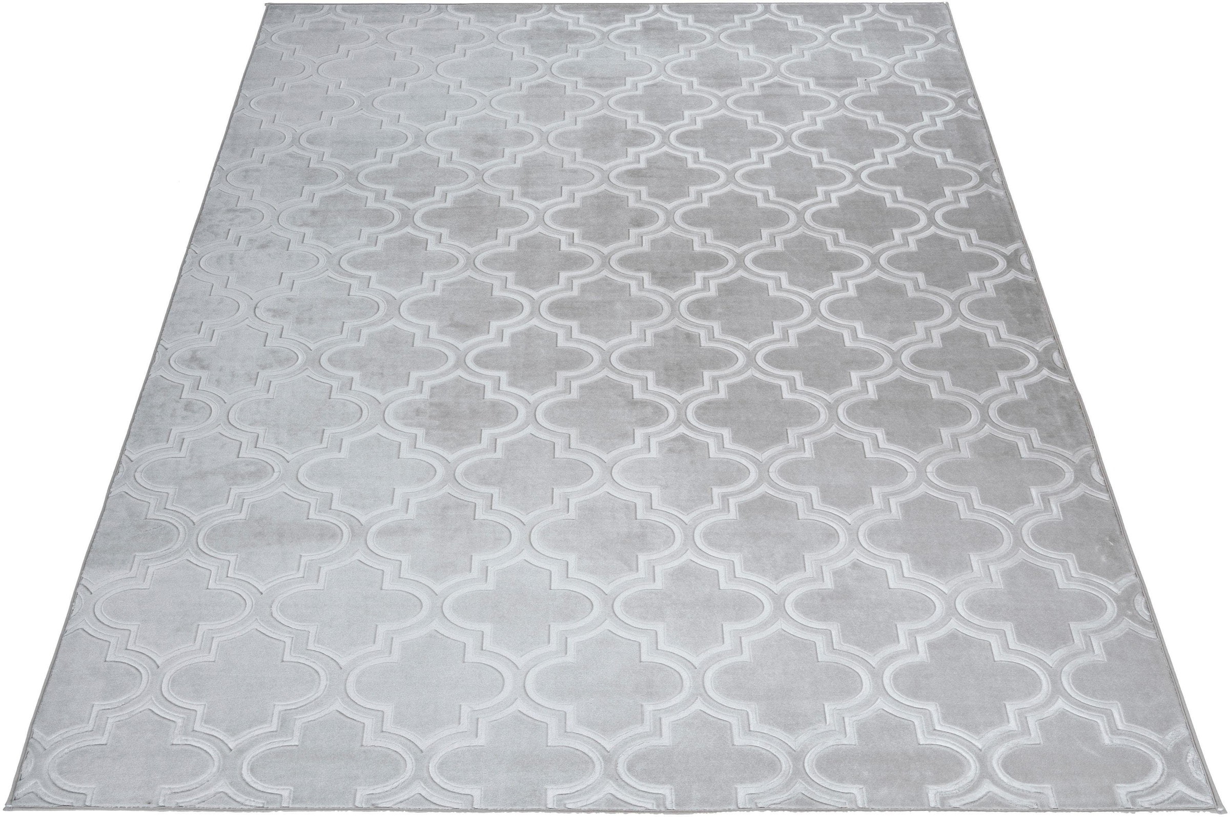 my home Teppich »Triana«, rechteckig, 7 mm Höhe, 3D-Design, geometrisches & modernes Design, Kurzflor, kuschelig