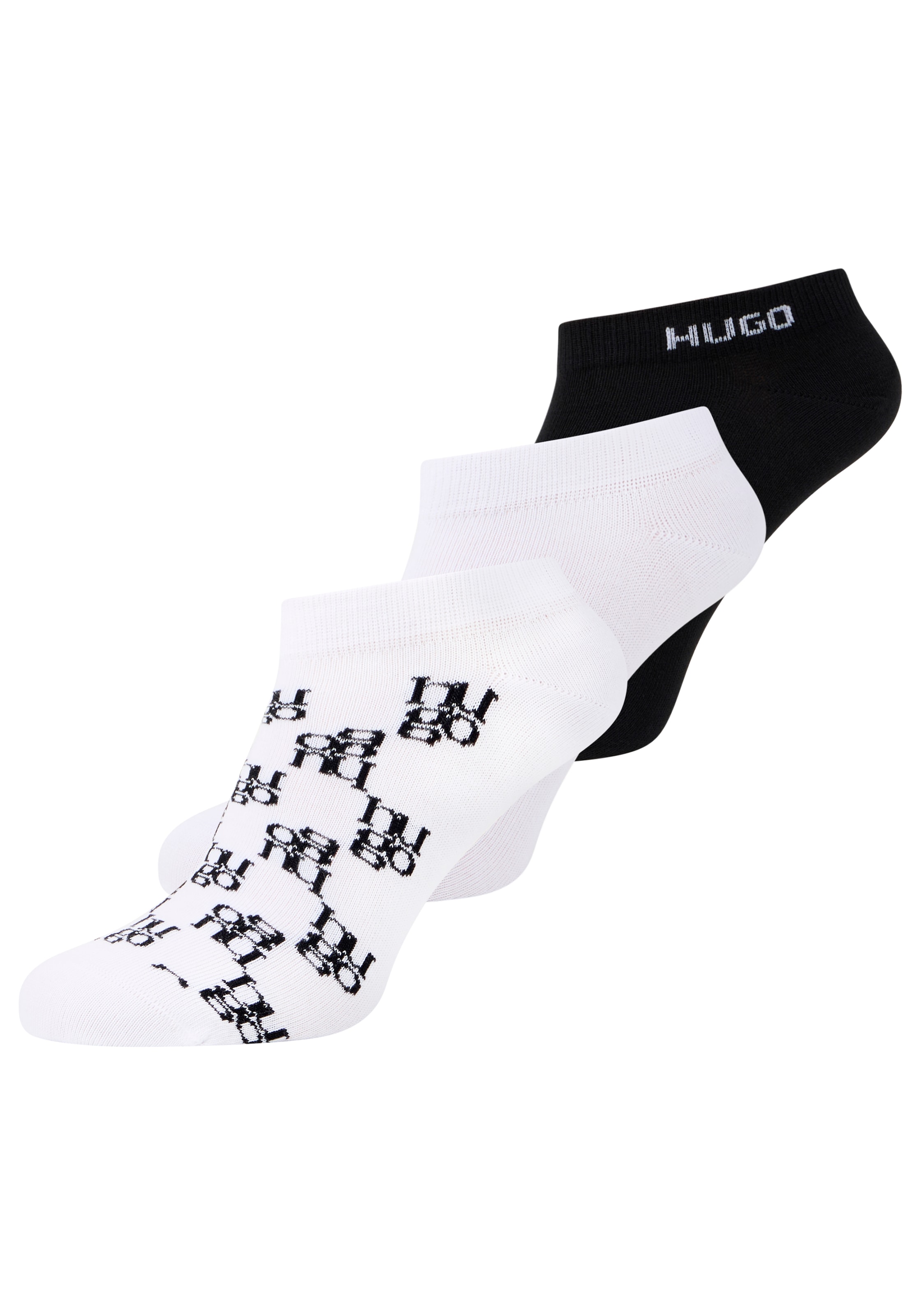 HUGO Underwear Chaussettes de baskets 3 Couple tlg. verstärkte Fersen- und Zehenpartie