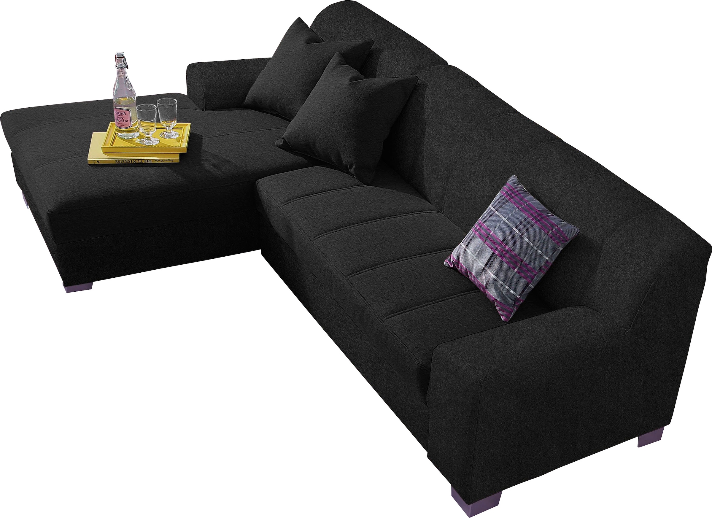 Image of Home affaire Ecksofa "Anzio, elegant und gemütlich, Breite 239cm, L-Form" wahlweise mit Bettfunktion