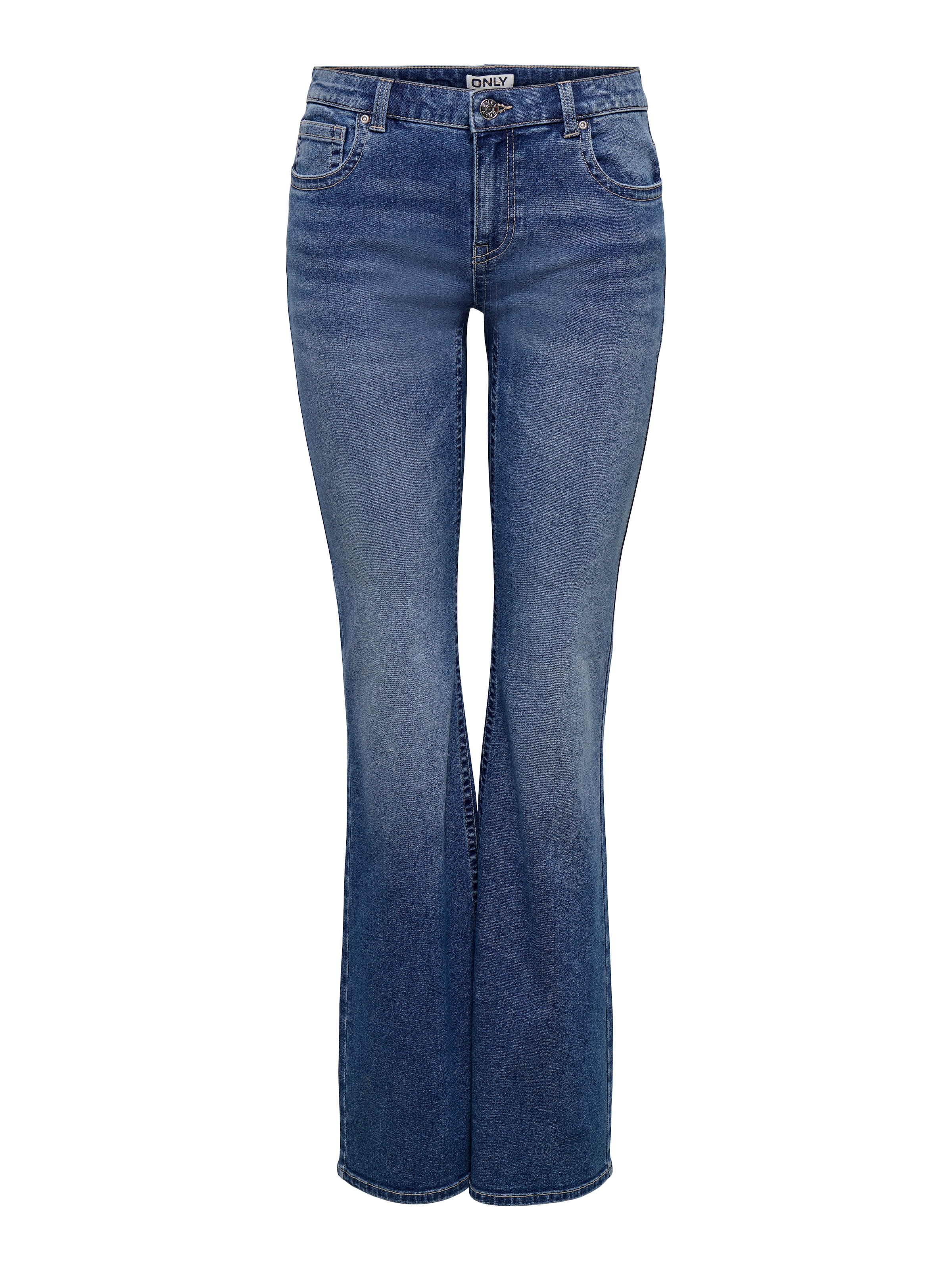 ONLY Jeans bootcut »ONLPHOEBE LW B-POC FLARE DNM PIM454 NOOS« mélange de coton, coupe bootcut