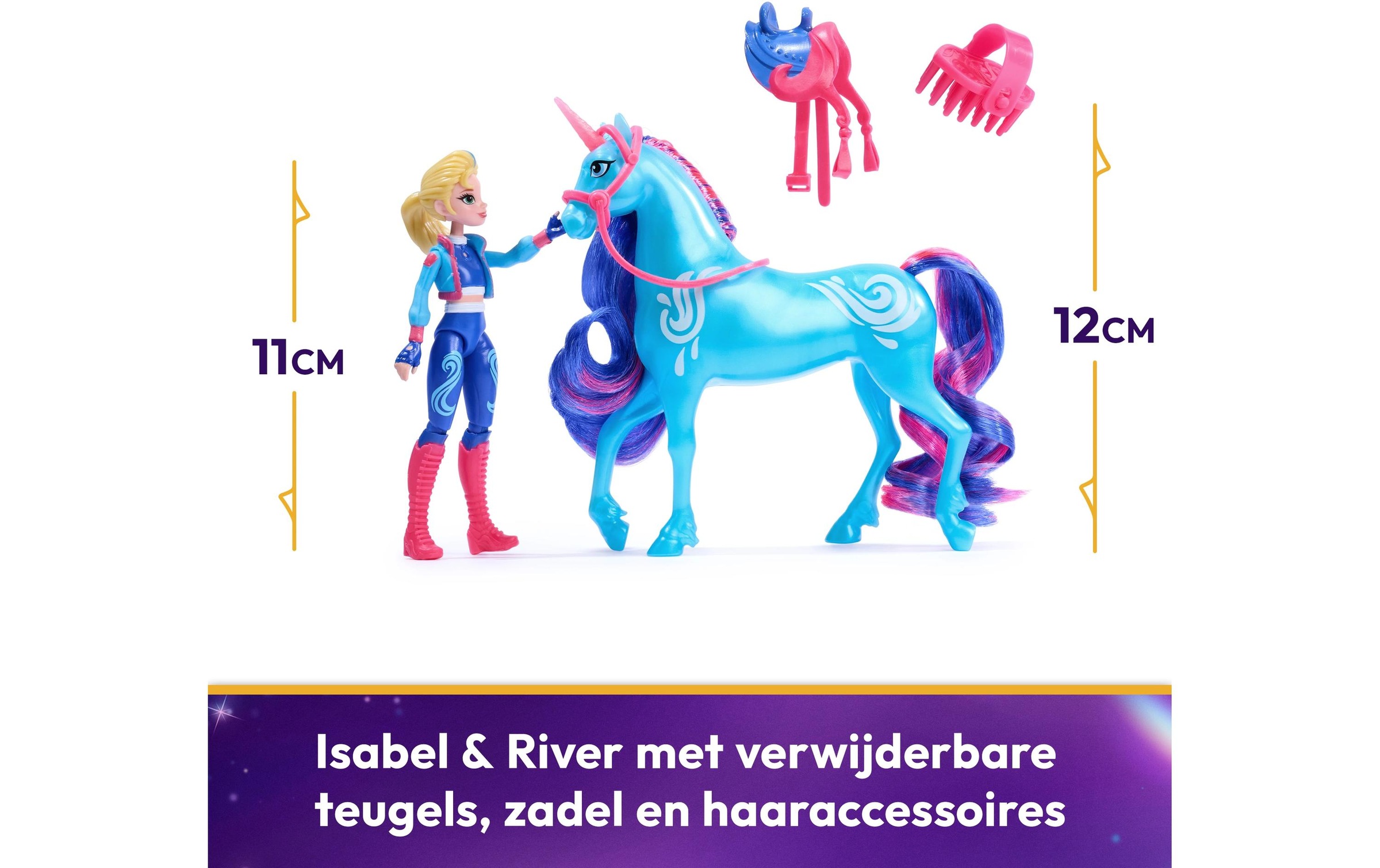 Anziehpuppe »Spinmaster Unicorn Academy Isabel Doll & River Unicorn«