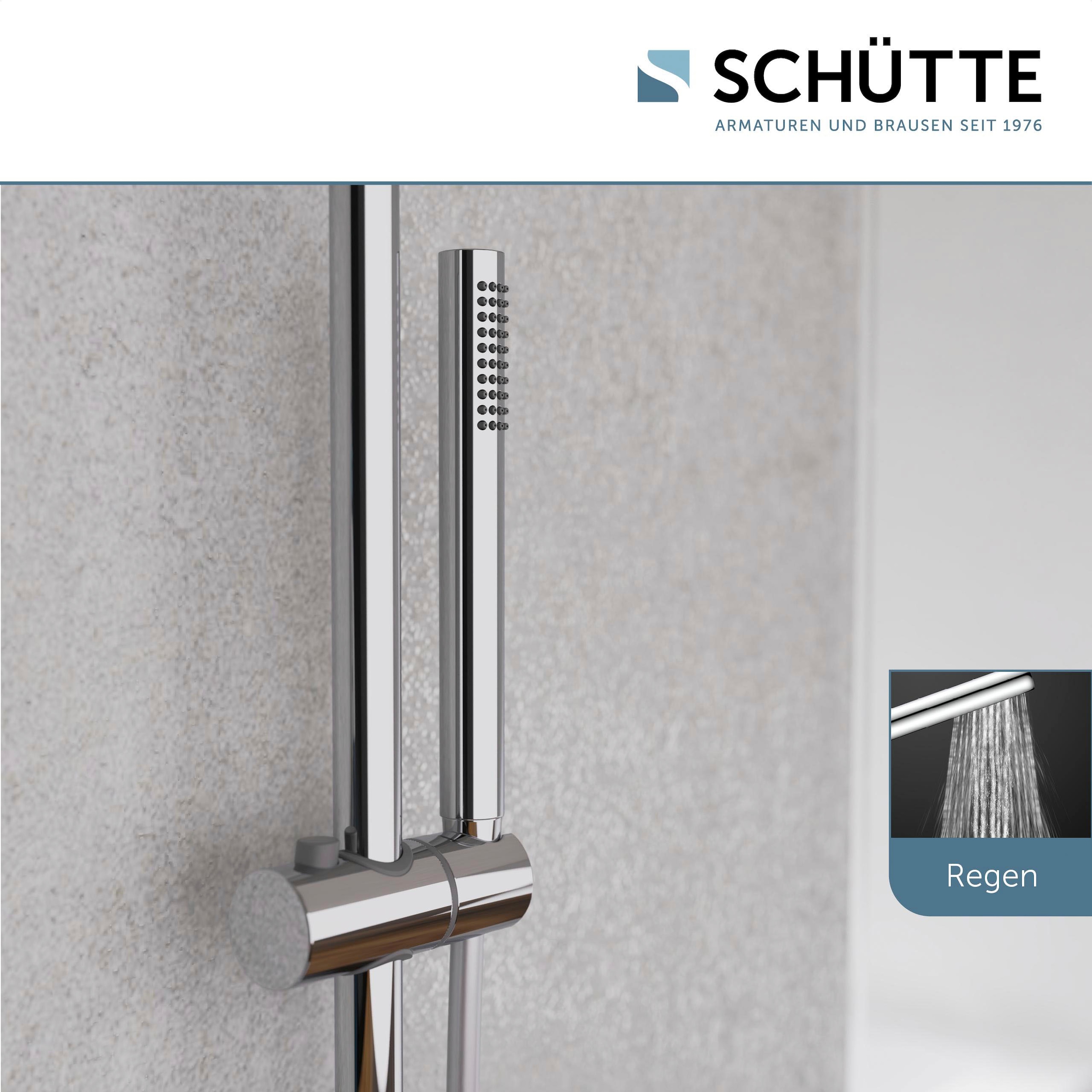 Schütte Brausegarnitur »AQUADUCT« höhenverstellbar 80-120 cm, Antikalk, wassersparend