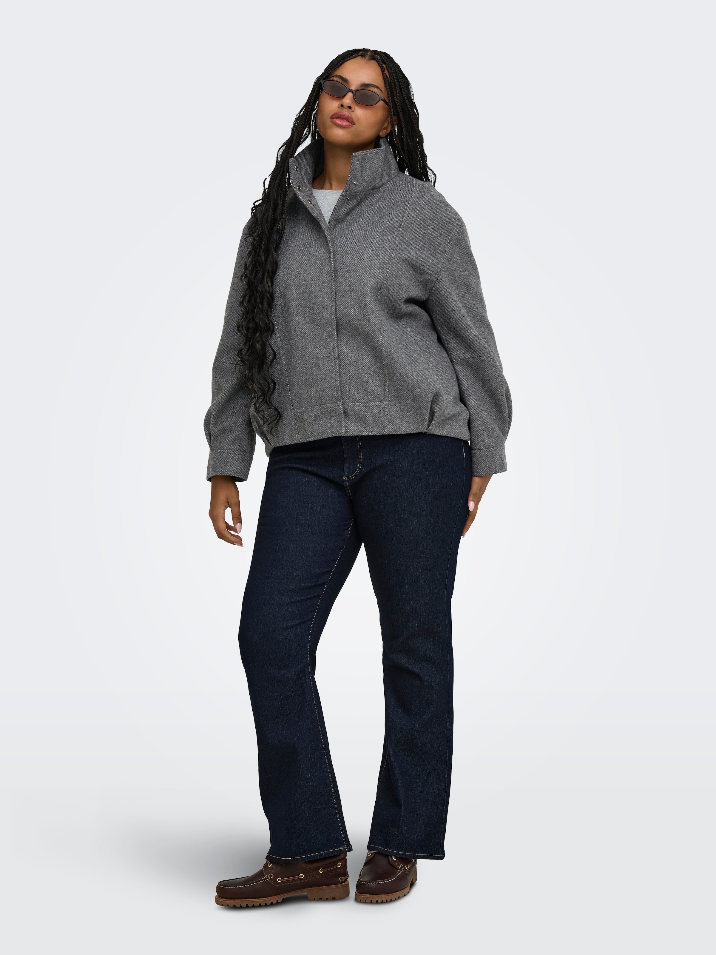 ONLY CARMAKOMA Bomberjacke »CARASTA HIGH COLLAR BOMBER JACKET OTW« Kunstfaser