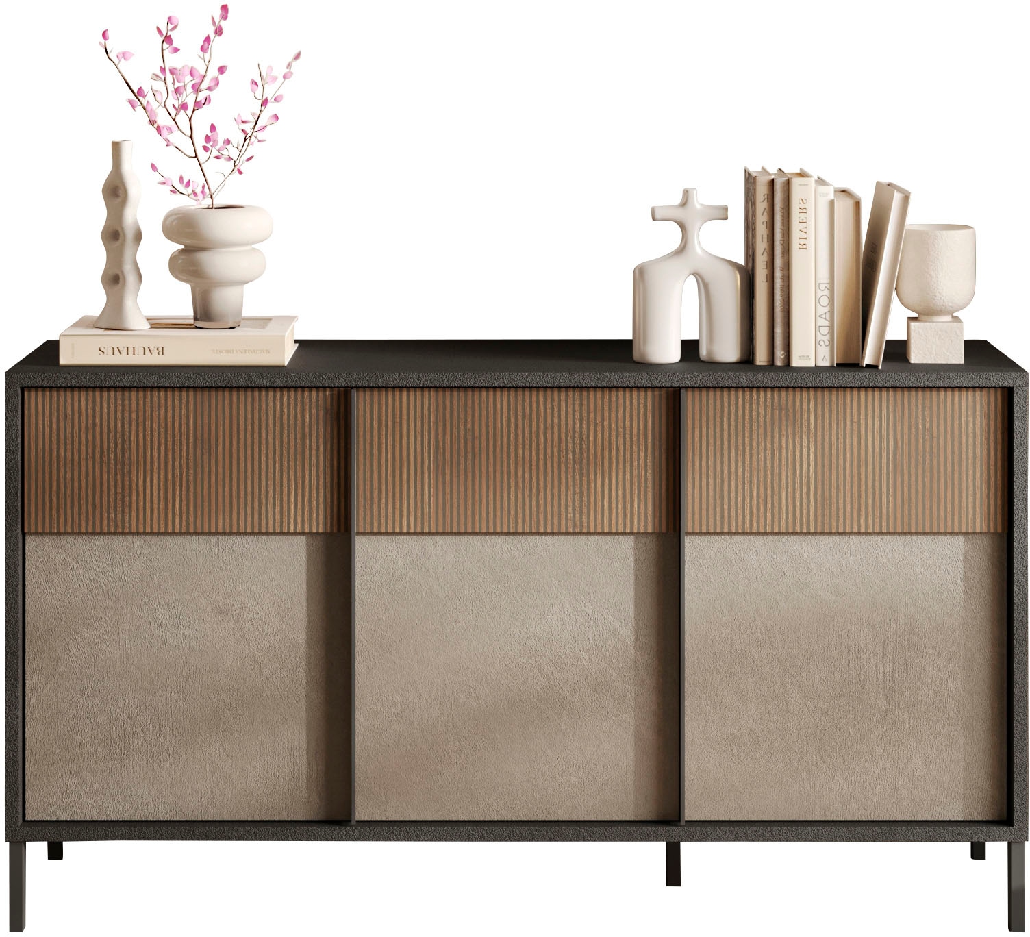 Image of Home affaire Sideboard "Everest Breite 156 cm, Kommode mit 3 Türen" Anrichte, Soft/Self Closing, Korpus 22 mm
