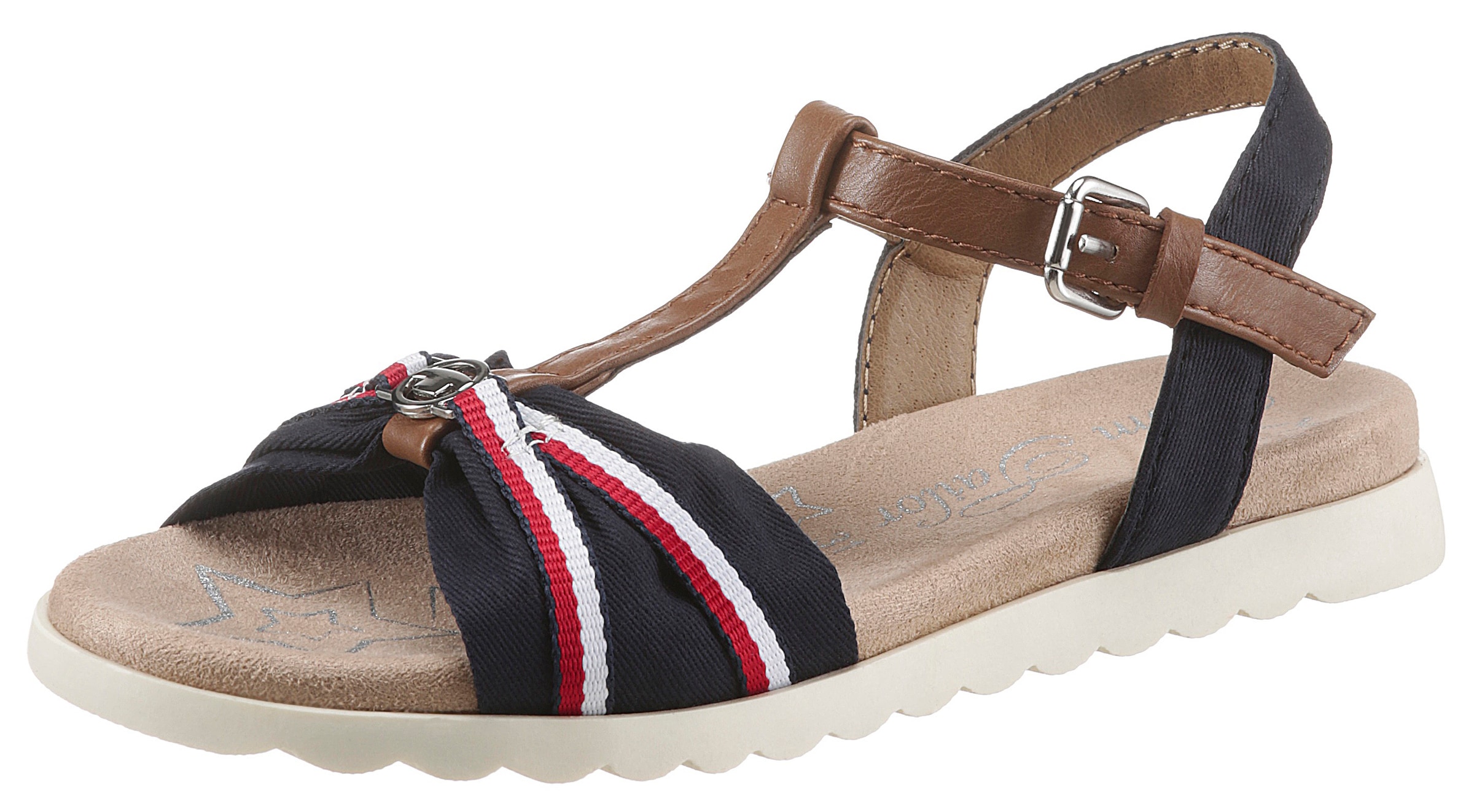 Image of TOM TAILOR Riemchensandale, mit gestreiftem Textilband bei Ackermann Versand Schweiz