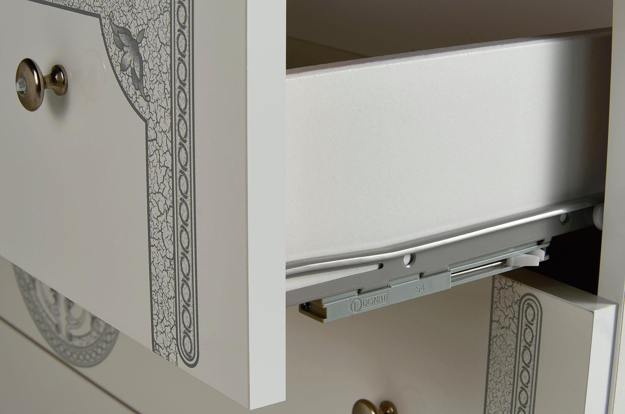 INOSIGN Schubkastenkommode »Greta, aus FSC-zertifiziertem Holzwerkstoff mit Dekor im Klassikstil«, (Masse (B/T/H): 113/42/73,5 cm), mit 3 Schubladen, soft-close-Funktion, Made in Italy