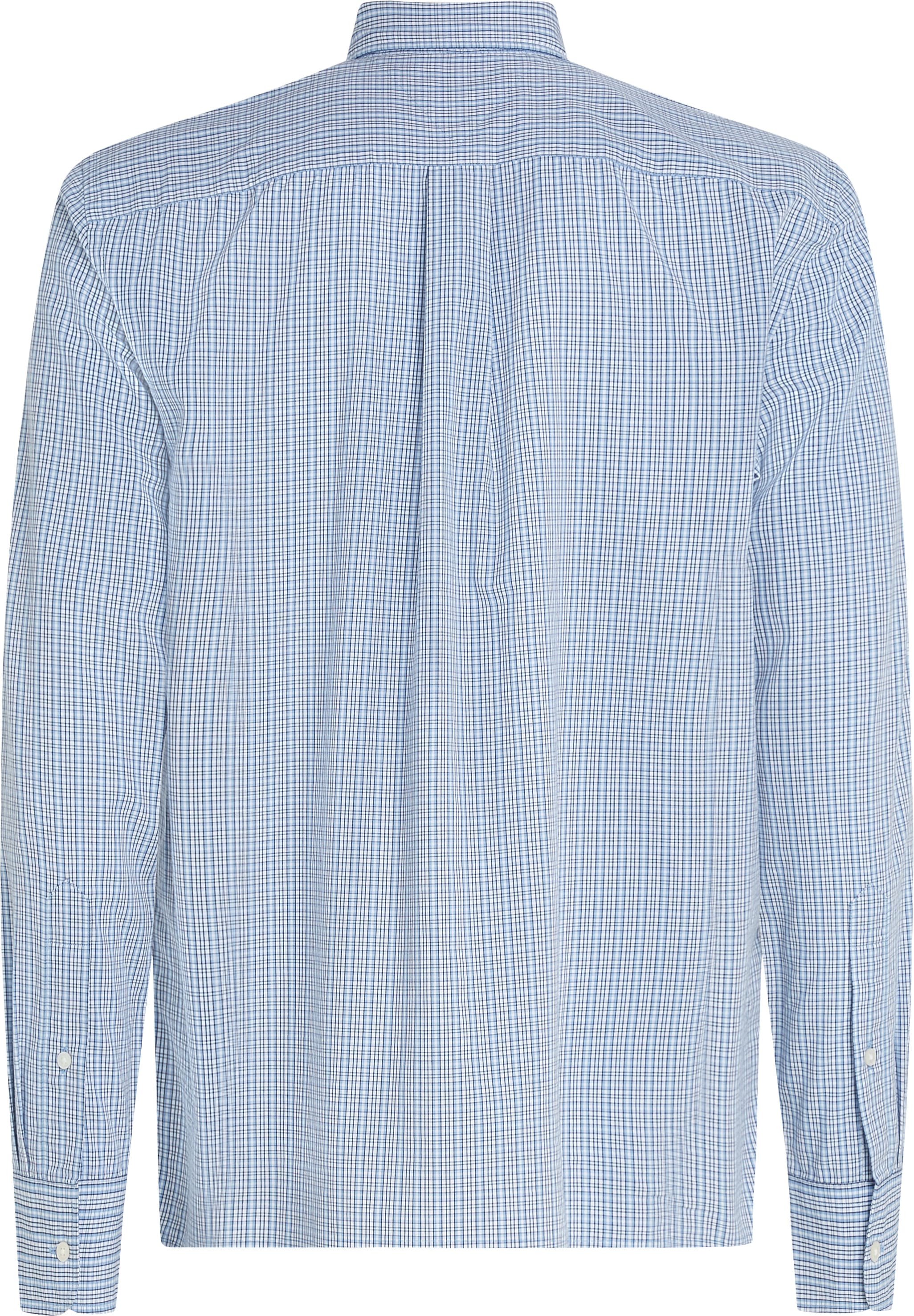 Tommy Hilfiger Chemise à manches longues »FLEX POPLIN SMALL TARTAN SHIRT« regular fit, kleinkariert, Button-down-Kragen