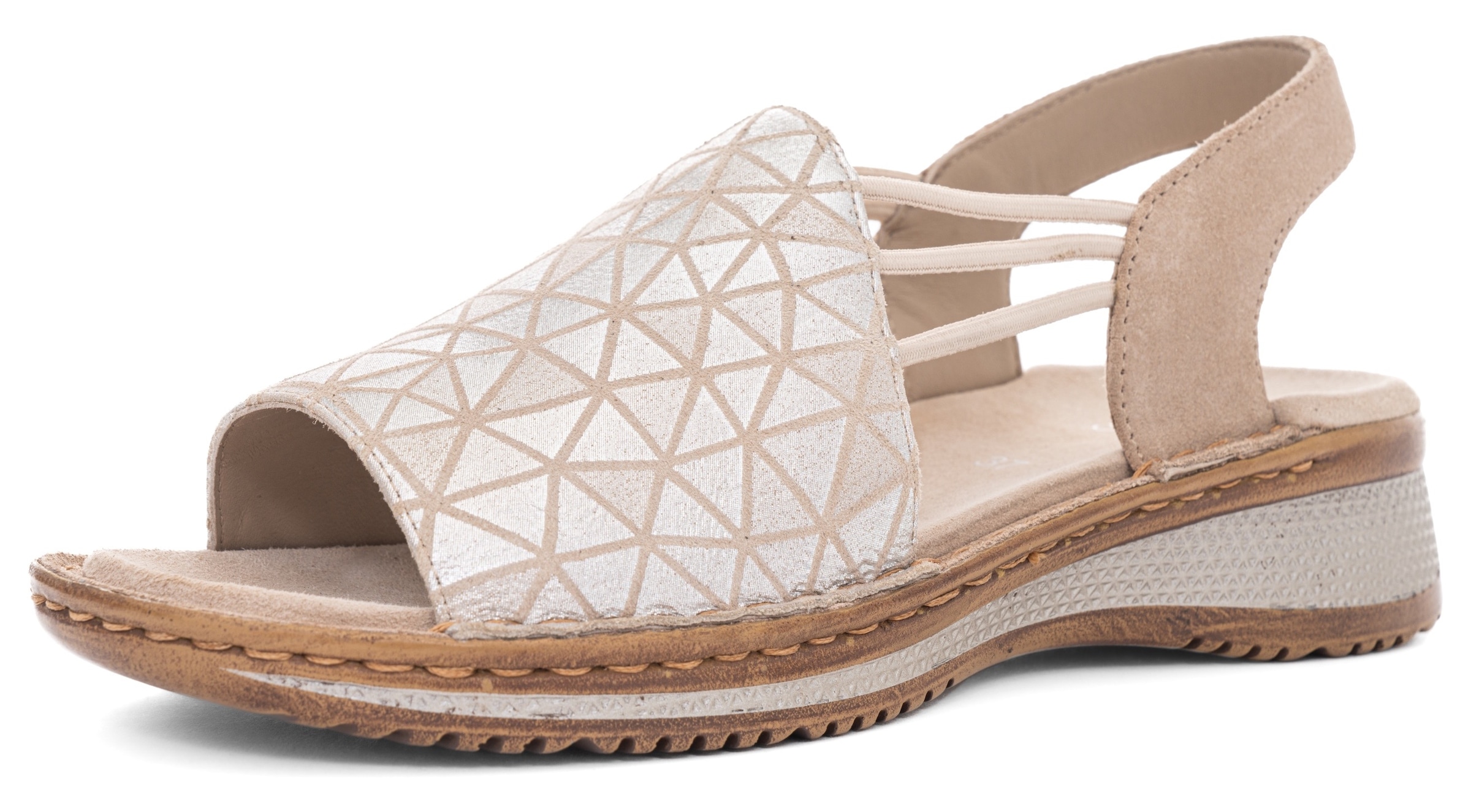 Image of Ara Riemchensandale "HAWAII", Sommerschuh, Sandalette, Keilabsatz, mit Stretch-Bänder, G-Weite