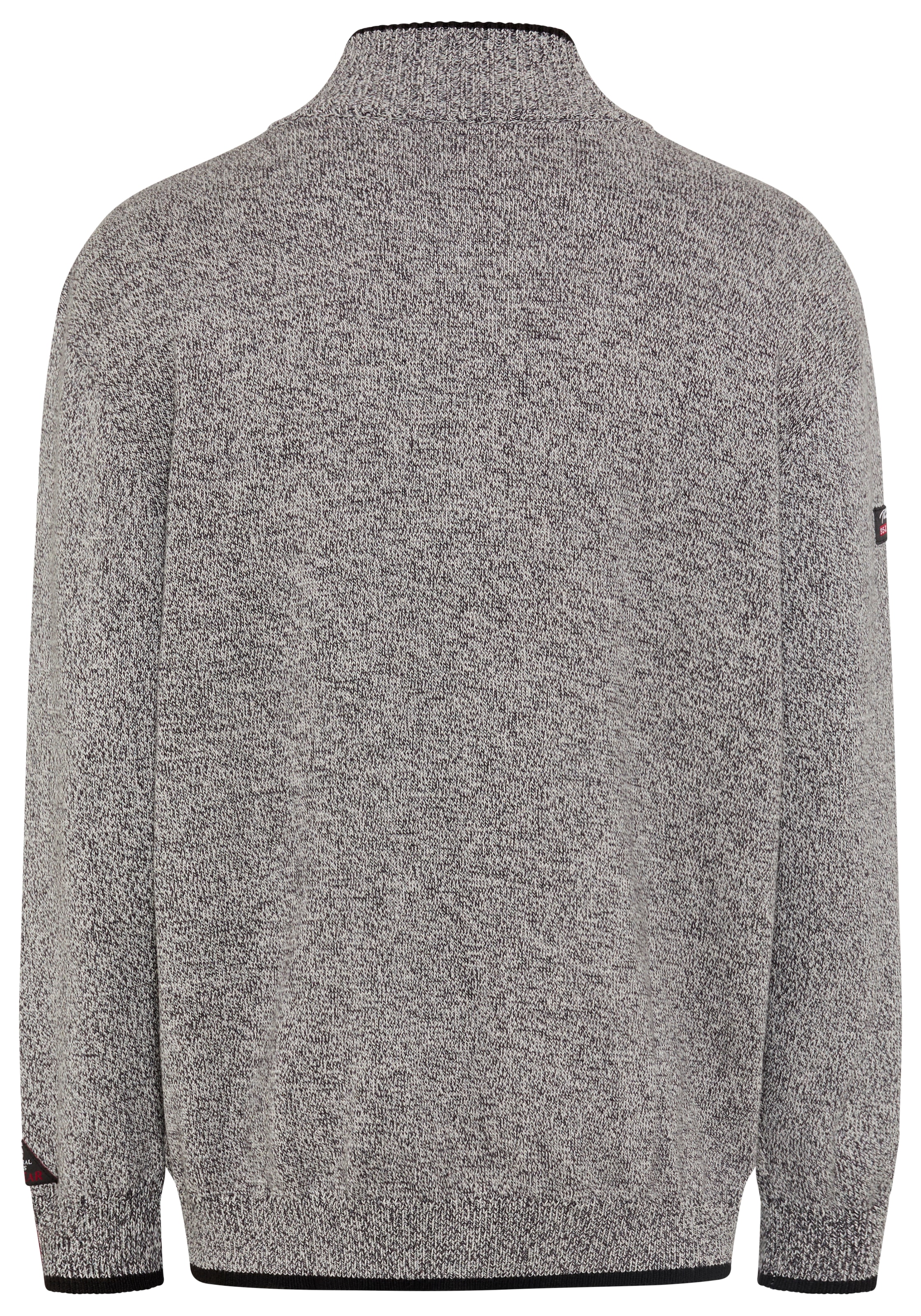 Man's World Plus Veste en tricot »auch in Grosse Grössen bis Gr. 7XL« Regular Fit, aspect chiné, col montant, avec fermeture éclair