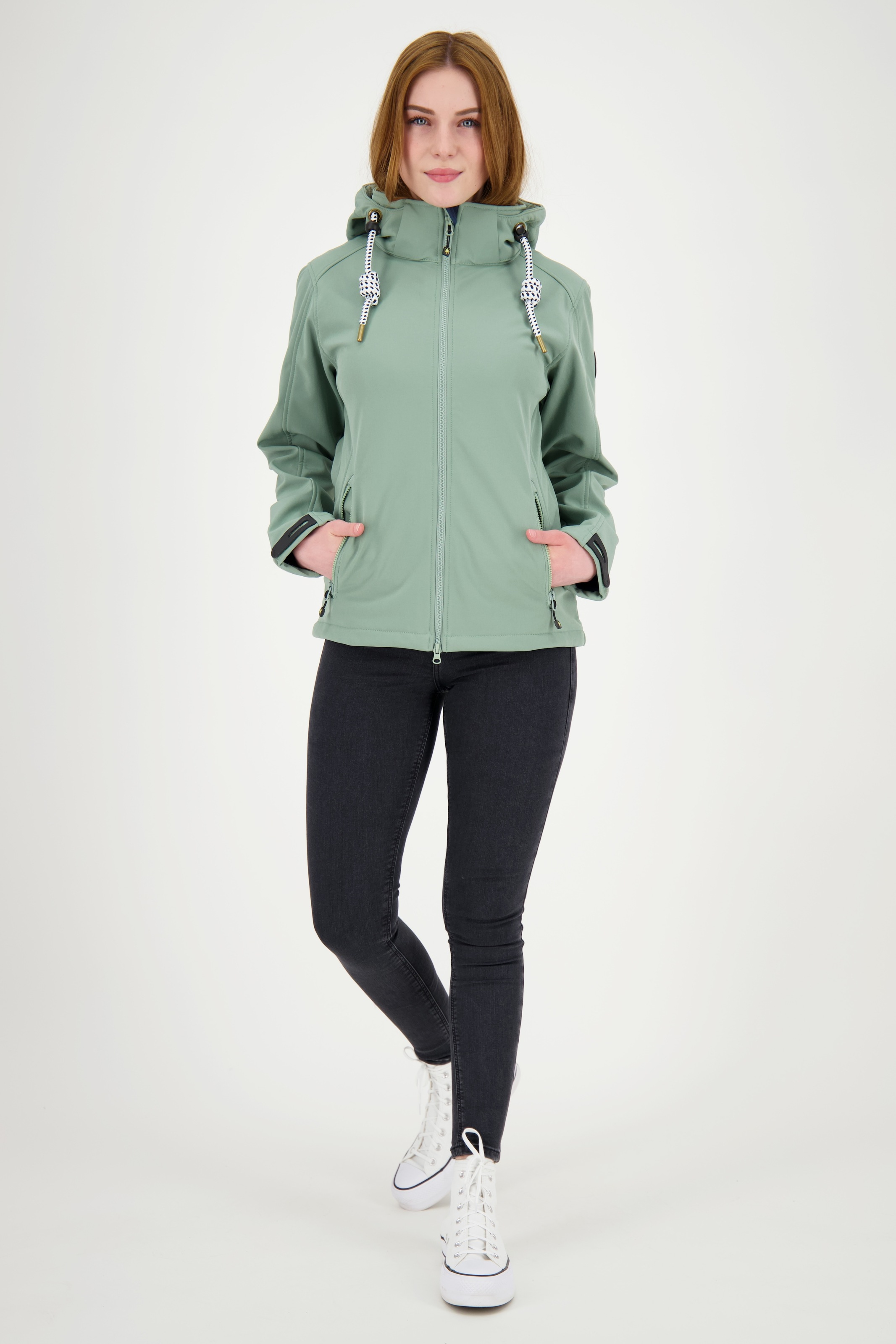 ankerglut Veste softshell »ankerglutfreude WMN« mit abnehmbarer Kapuze