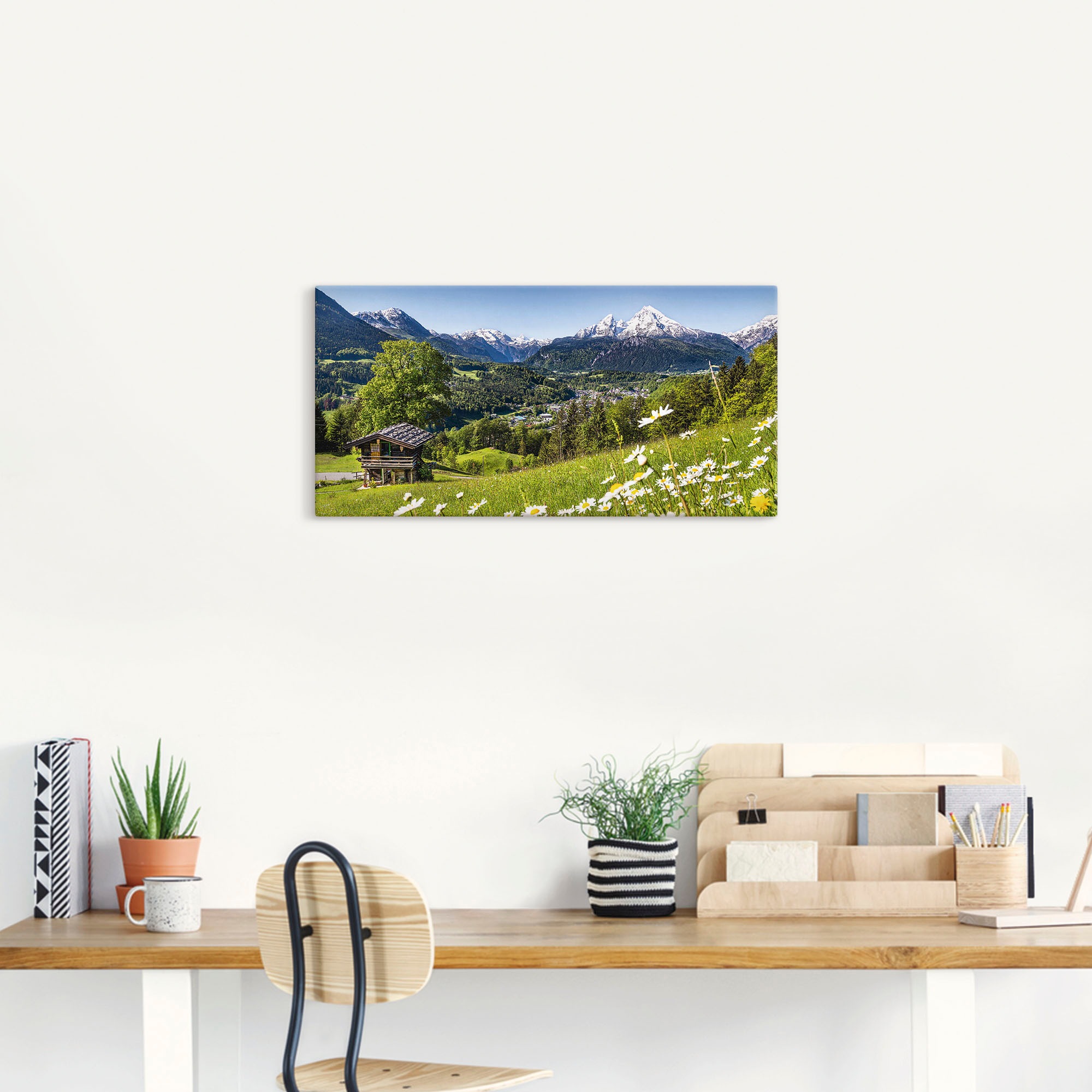 Artland Wandbild »Landschaft in den Bayerischen Alpen«, Berge, (1 St.), als Alubild, Outdoorbild, Leinwandbild, Poster, Wandaufkleber