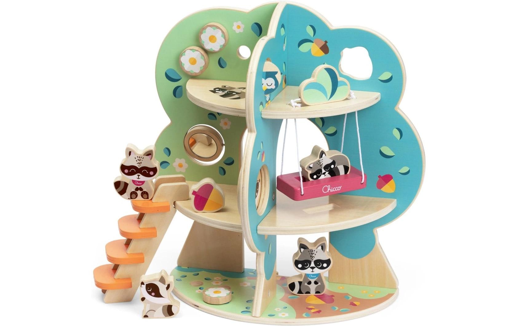 Image of Chicco Steckpuzzle "My Wood Friends Der Waschbär Baum"