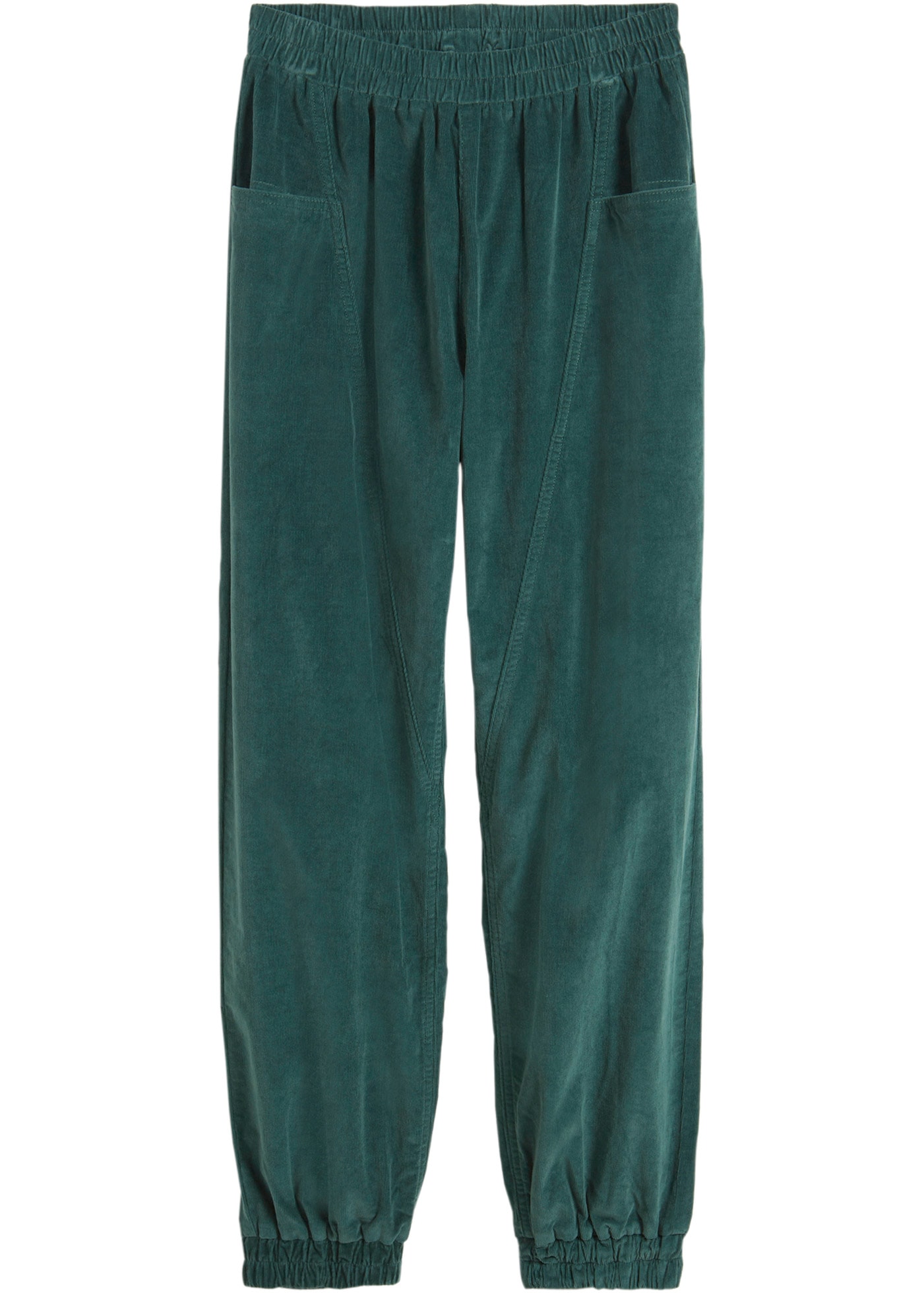 bonprix Pantalon en velours côtelé  aus Baumwoll-Mix, mit grossen Eingrifftaschen, lockere Passform