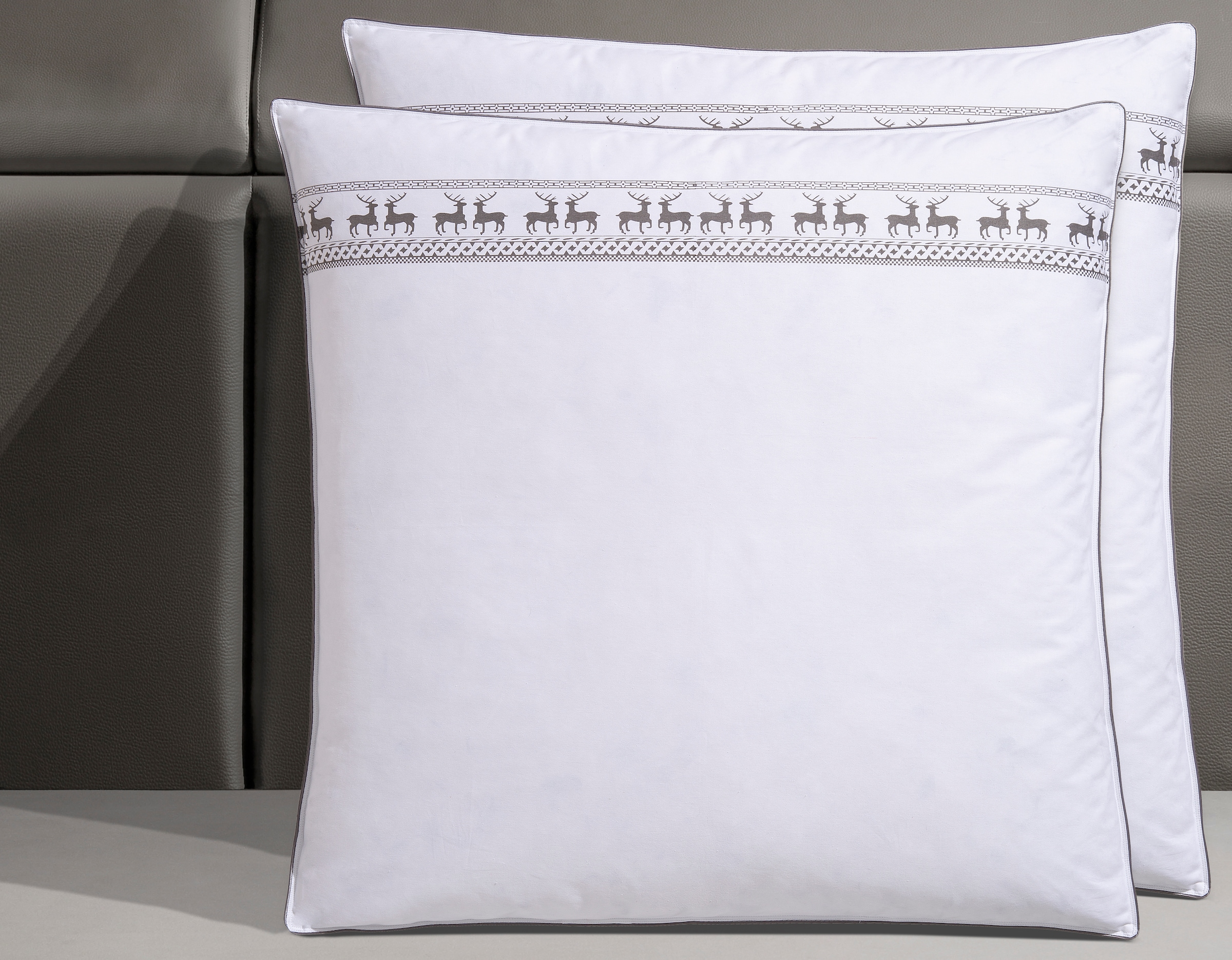 Älgdröm Federkopfkissen »Finja Kopfkissen in 40x80 cm, 80x80 cm, 2-tlg.«, Füllung: 90% Federn & 10% Daunen, Bezug: Baumwolle, (2 St.), Kissen im Spar-Set, Made in Germany