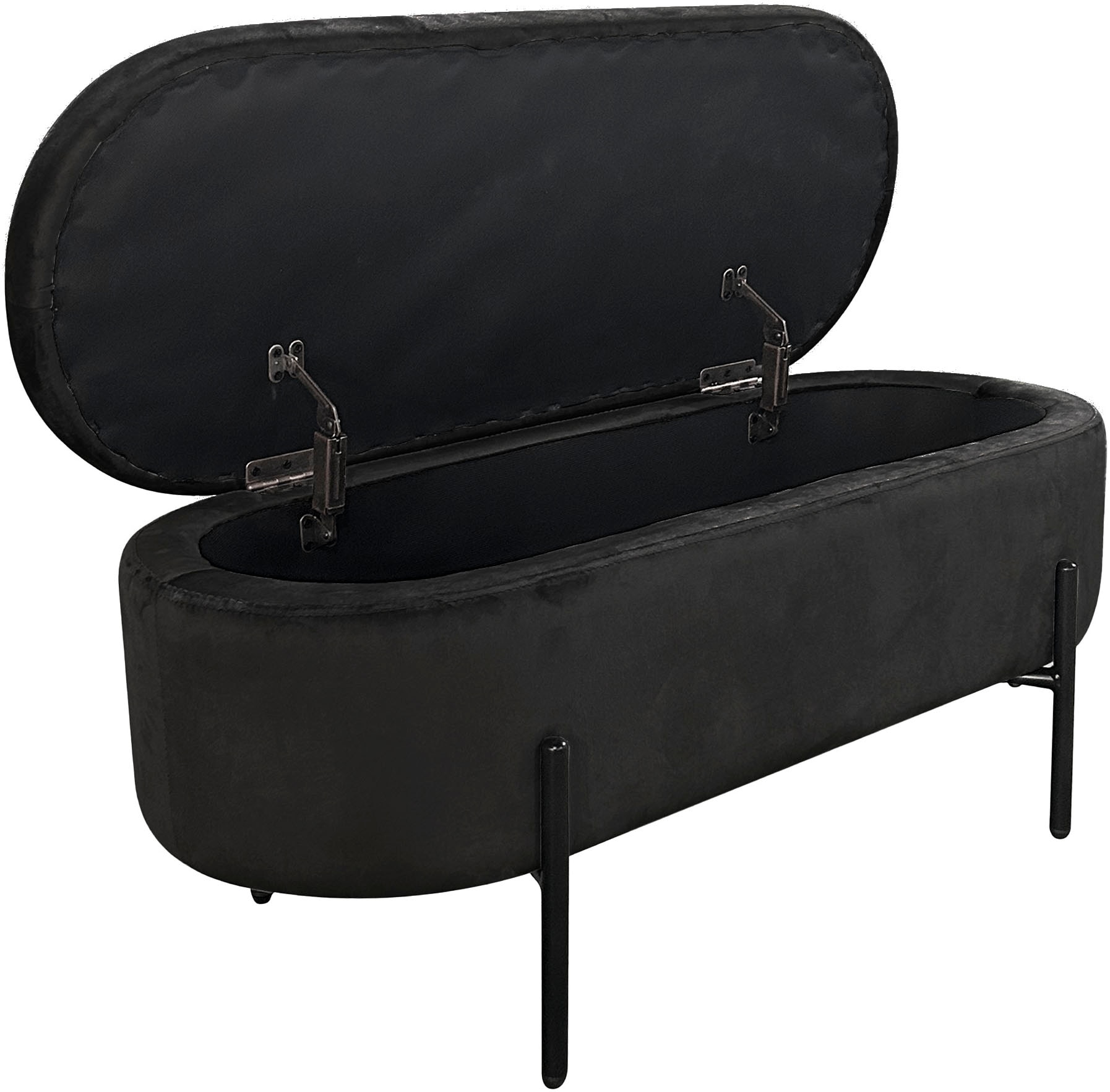 byLIVING Sitzbank »NOVA« Samt, mit Stauraum/Truhe, Innenmass Truhe 26,5 x 83cm, Höhe: 19 cm