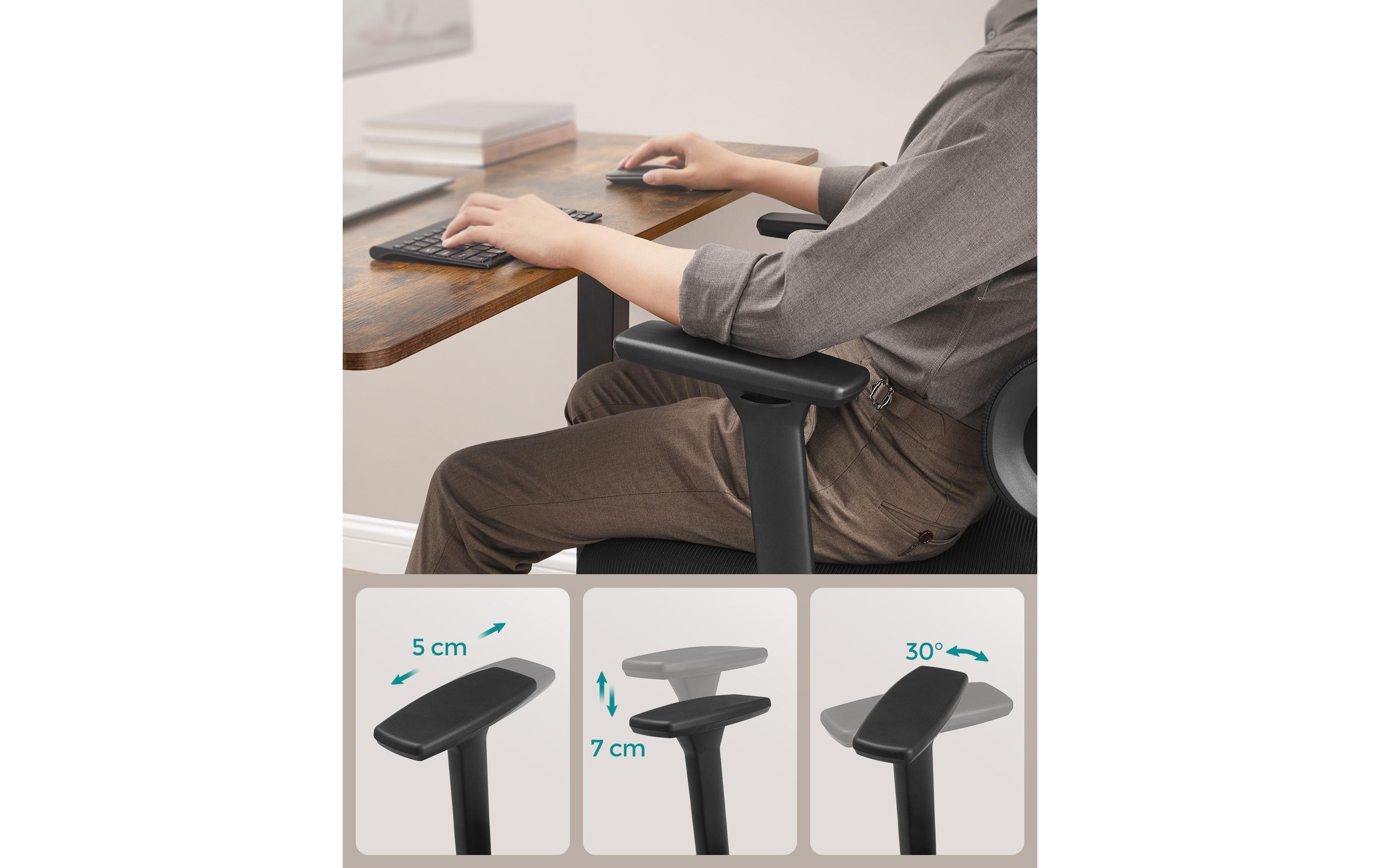 SONGMICS Schreibtischstuhl »Songmics«, Stoff