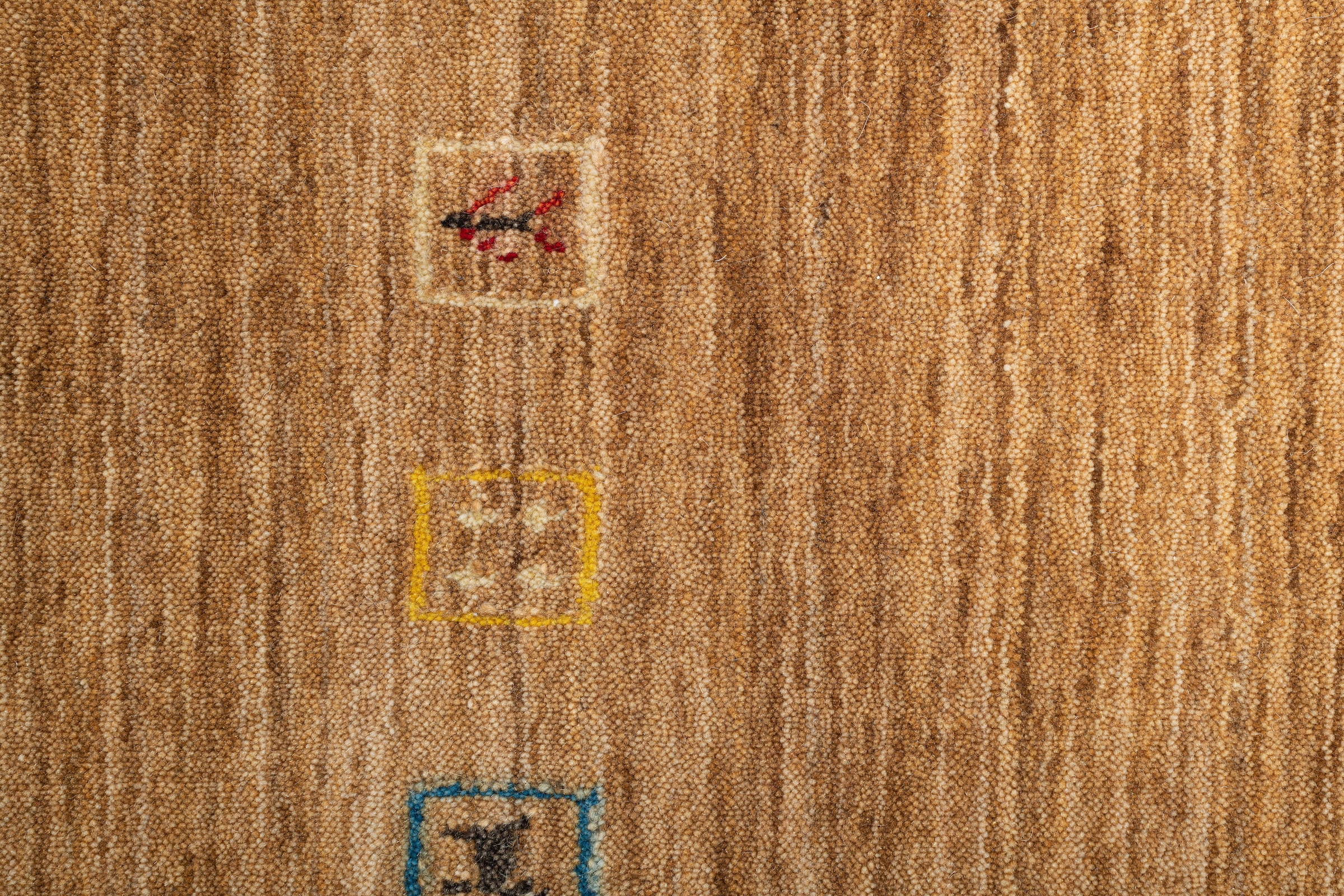 THEKO Tapis en laine »Lori Star Gold« Rectangulaire 12 mm Höhe reine Wolle, handgewebt, ideal im Wohnzimmer & Schlafzimmer