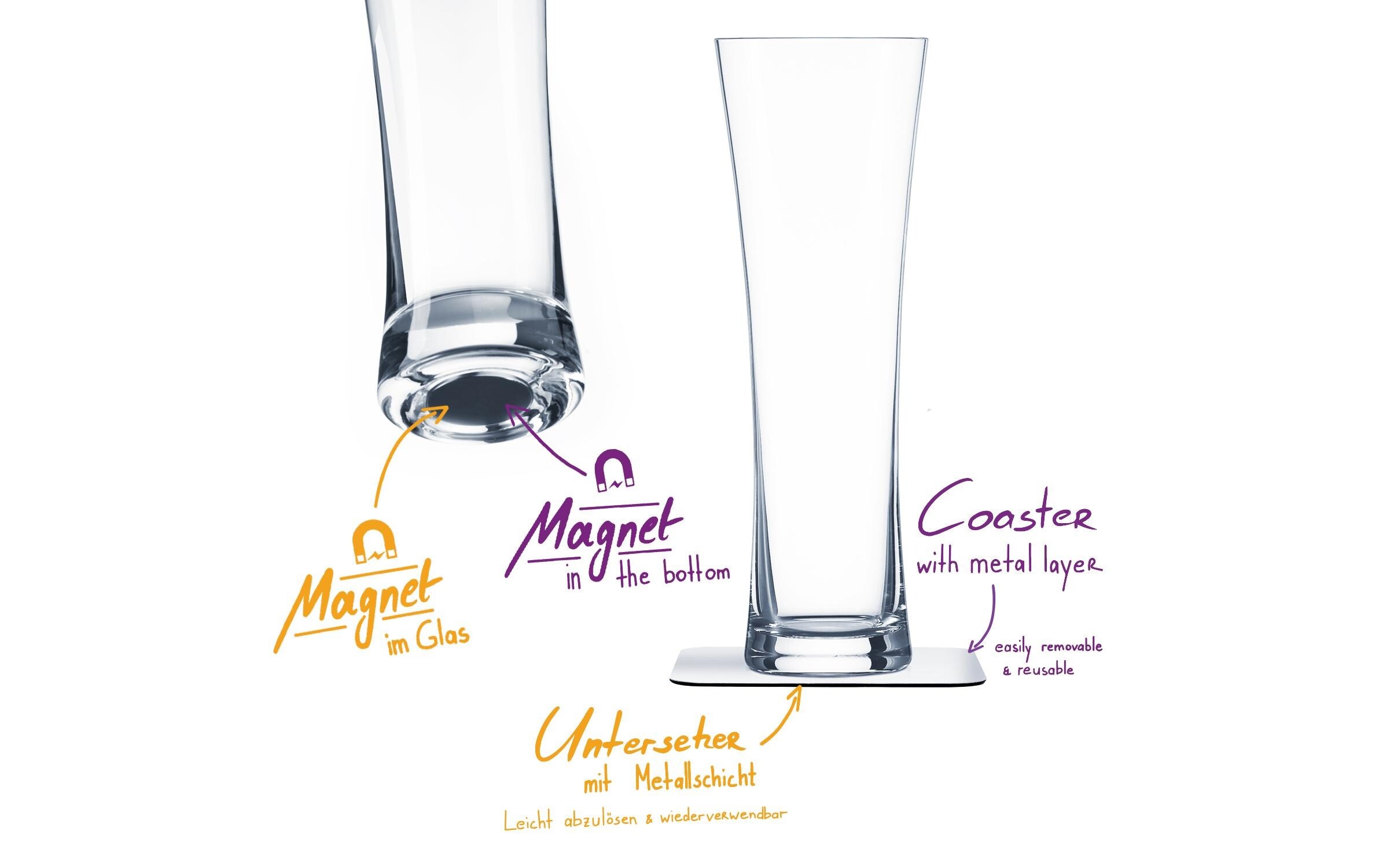 Ensemble de verres à bière Silwy, verre transparent, 0,33 l, 2 pièces
