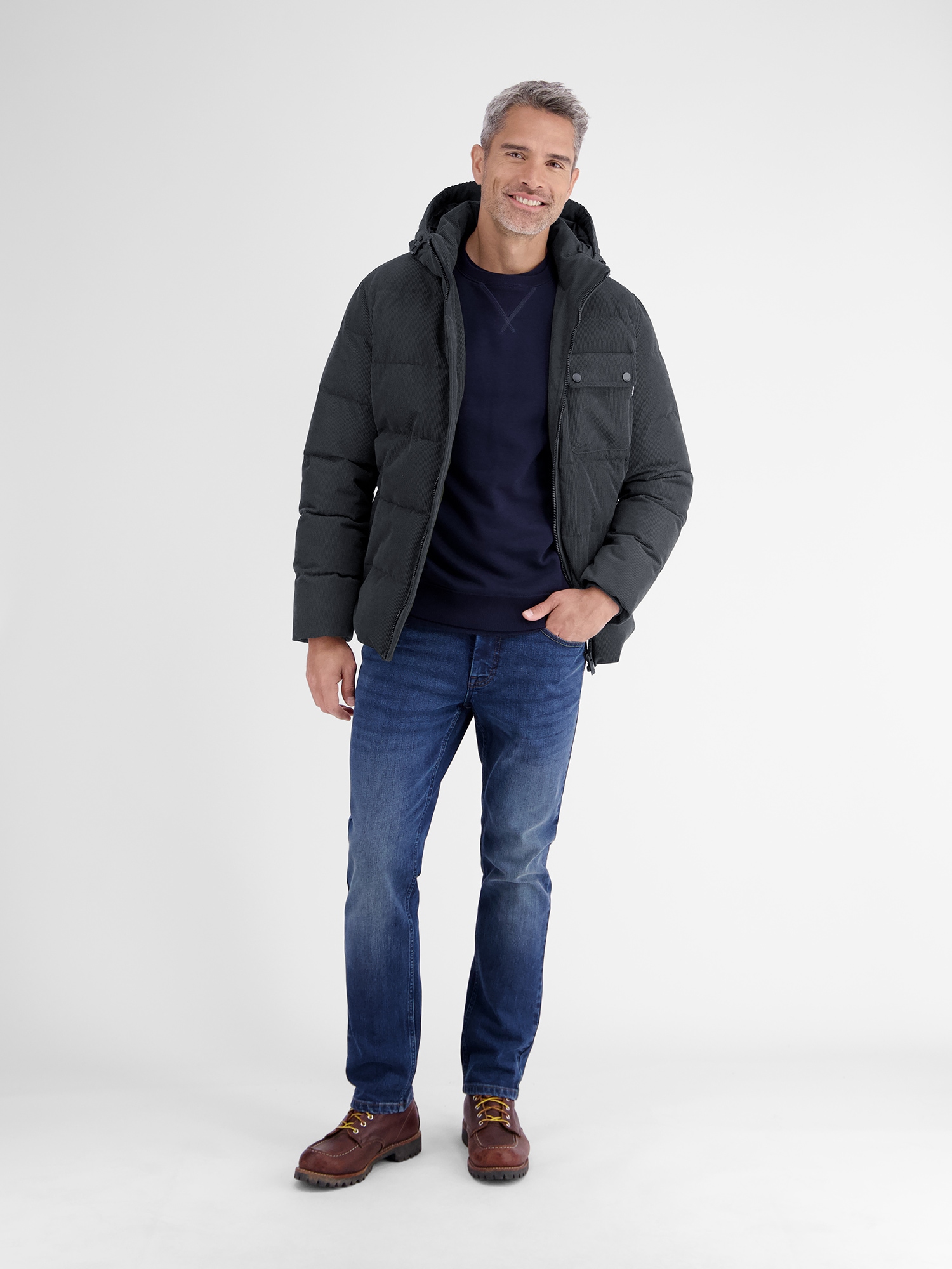 LERROS Veste d'hiver »Herren Winterjacke mit herausnehmbarer Innenjacke« mit Kapuze