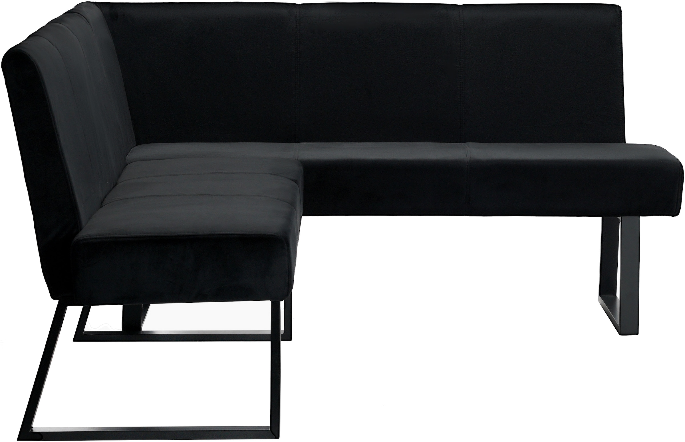 GOODproduct Eckbank »Gladiole,« Sitzbank, Esszimmerbank, Bank,  mit Taschenfederkern, schwarzes Metallgestell, Breite 190 cm