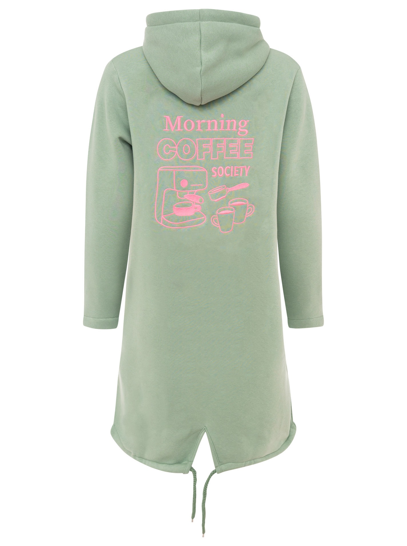 Zwillingsherz Manteau court »"Morning Coffee"« grosse Stickerei hinten, Taschen, Reissverschluss