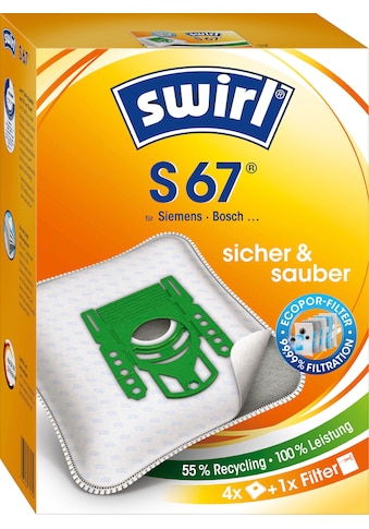 Staubsaugerbeutel »Swirl® S 67 Staubsaugerbeutel für Siemens und Bosch«, (Packung)