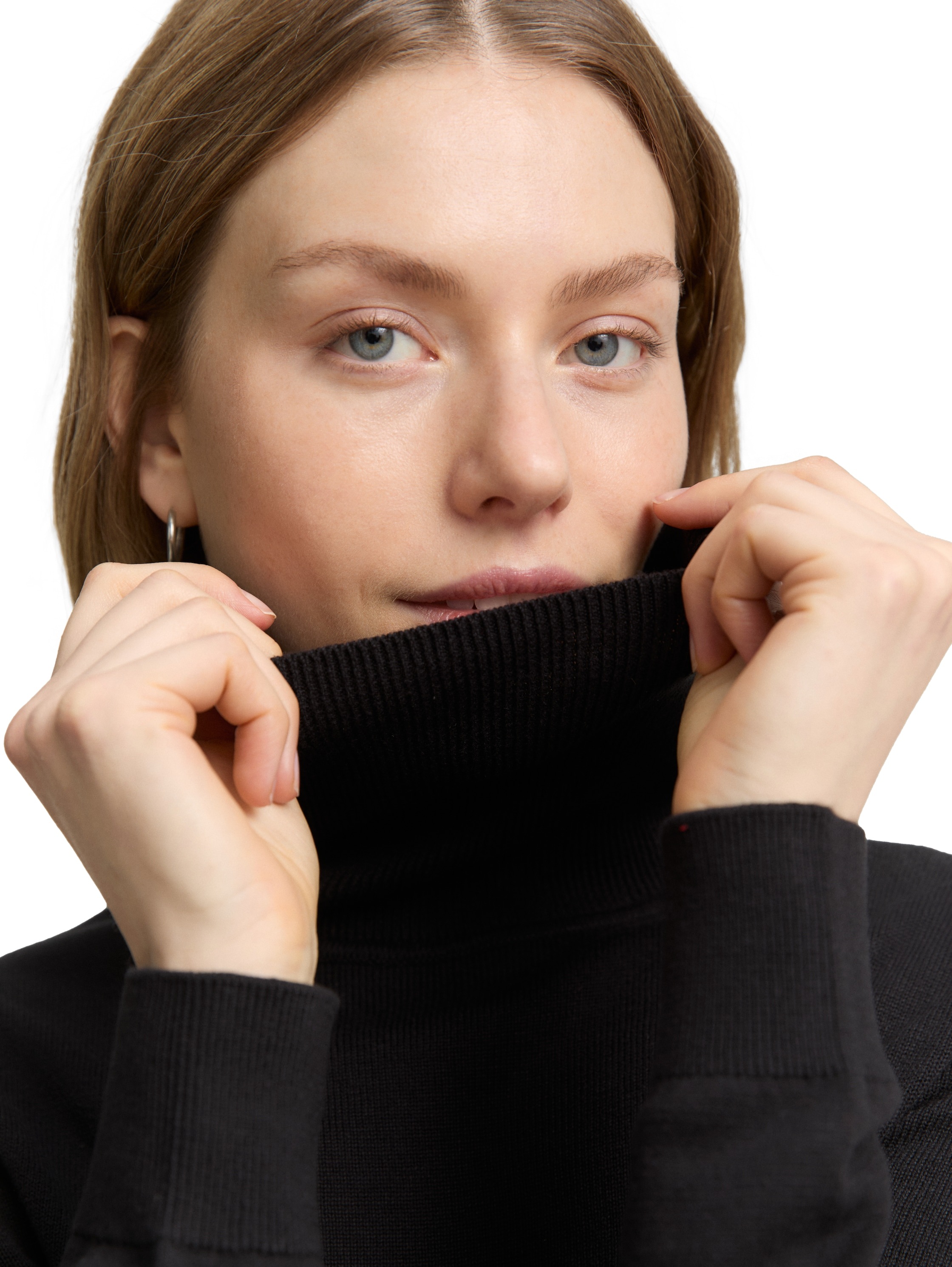 TOM TAILOR Rollkragenpullover, mit Rippbündchen