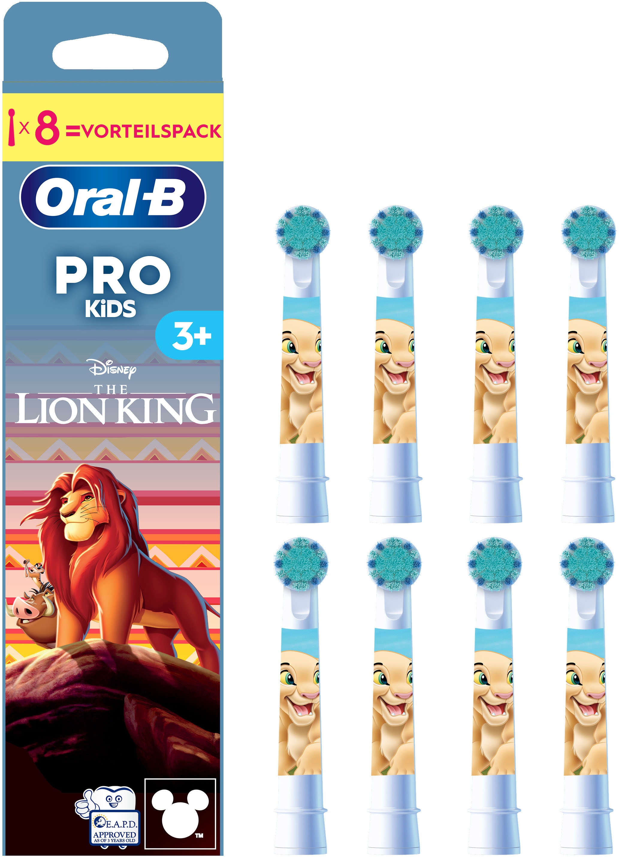 Image of Oral-B Aufsteckbürsten "Pro Kids 3+ König der Löwen" Extra weiche Borsten, ab 3 Jahren